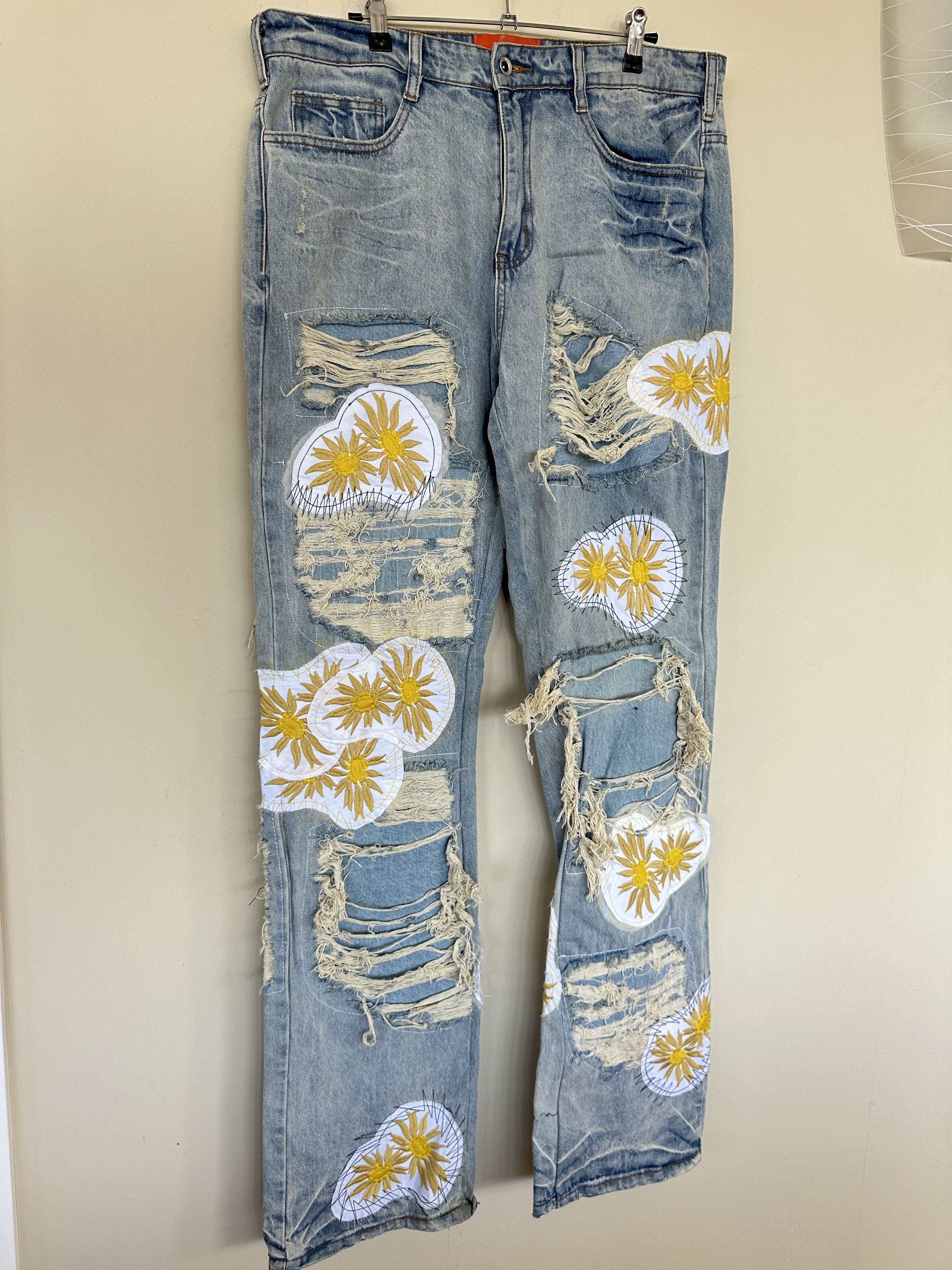 Ev Bravado FLOWER DENIM WHO DECIDES WAR Size US 34 / EU 50 - 3 Thumbnail