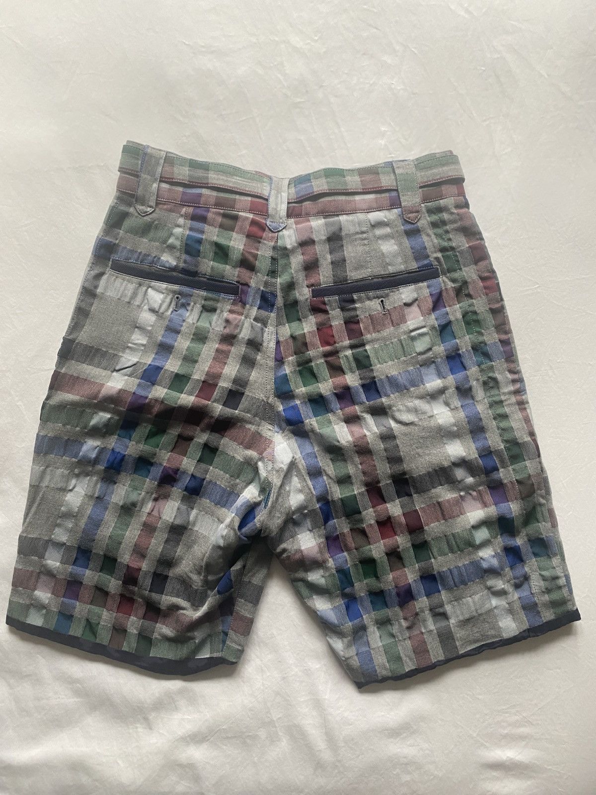 Sacai Men’s Sacai checkered madras-type shorts Size US 31 - 2 Thumbnail