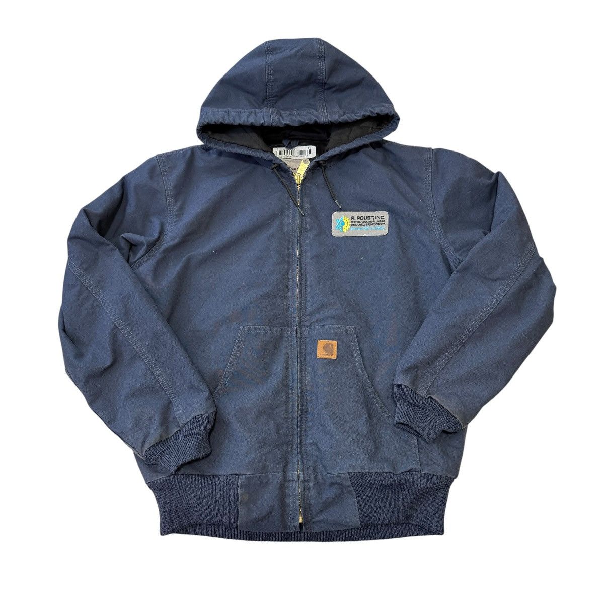 Vintage Carhartt Hooded Active Jacket “Navy Blue” 376-20