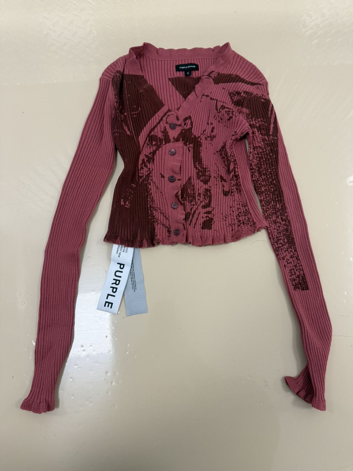 Other Purple Brand Ribber Sweater Cardigan Size S / US 4 / IT 40 - 1 Thumbnail
