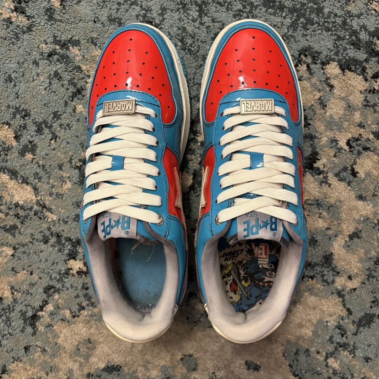 Bape Bape Sta Marvel Captain America Sneaker Size 11 Worn Lightly Size US 11 / EU 44 - 4 Thumbnail