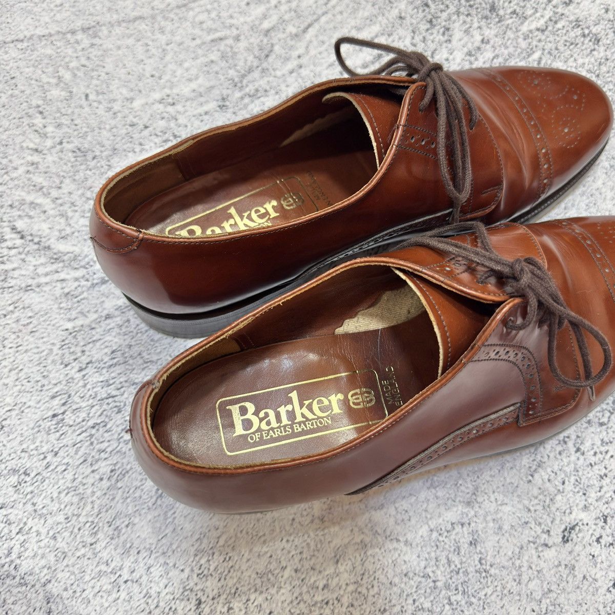 Barker Barker Vintage Handmade Derby Brogues US10 UK9 EU43 28cm Size US 10 / EU 43 - 13 Thumbnail