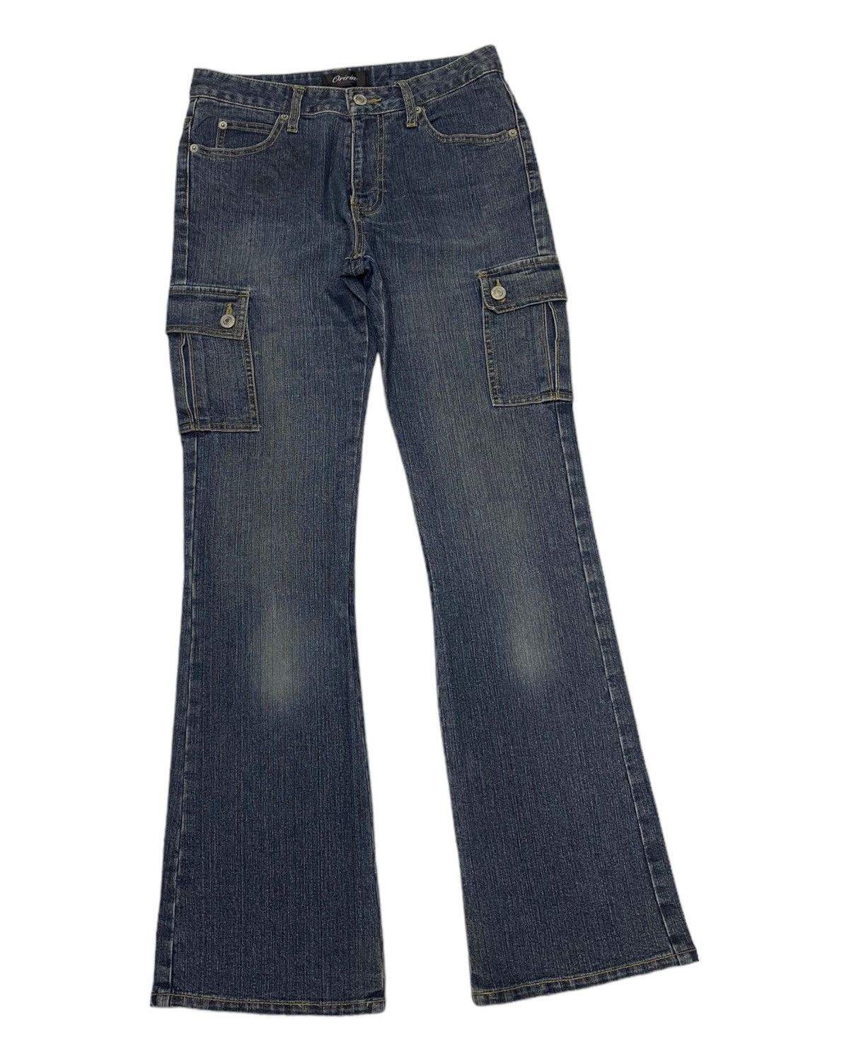Japanese Brand 🔥ORIRIN JAPAN FLARE MULTI POCKET DENIM JEANS Size 28" / US 6 / IT 42 - 2 Thumbnail