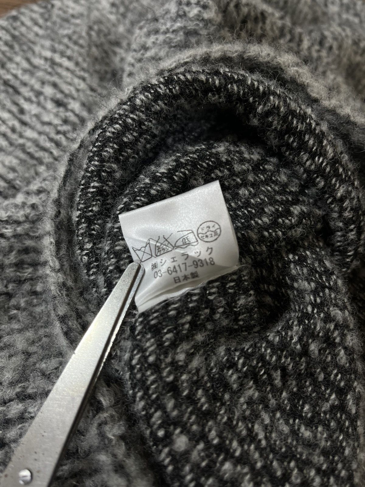 Shellac Shellac Grey Mix V-Neck Knit Sweater Size US M / EU 48-50 / 2 - 8 Thumbnail