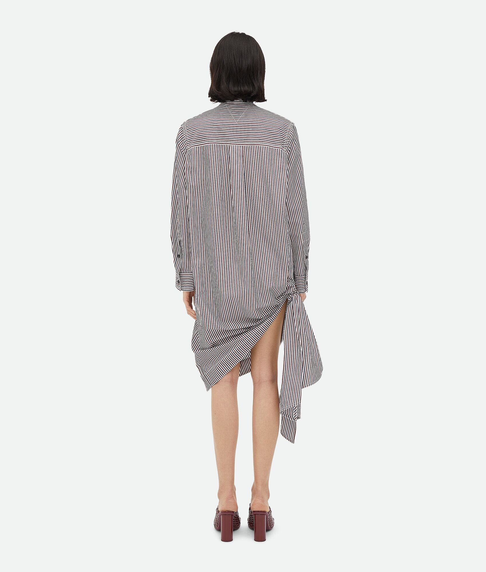 Bottega Veneta o1bcso1str0725 Cotton Striped Dress With Knot Detail Size XS / US 0-2 / IT 36-38 - 3 Thumbnail