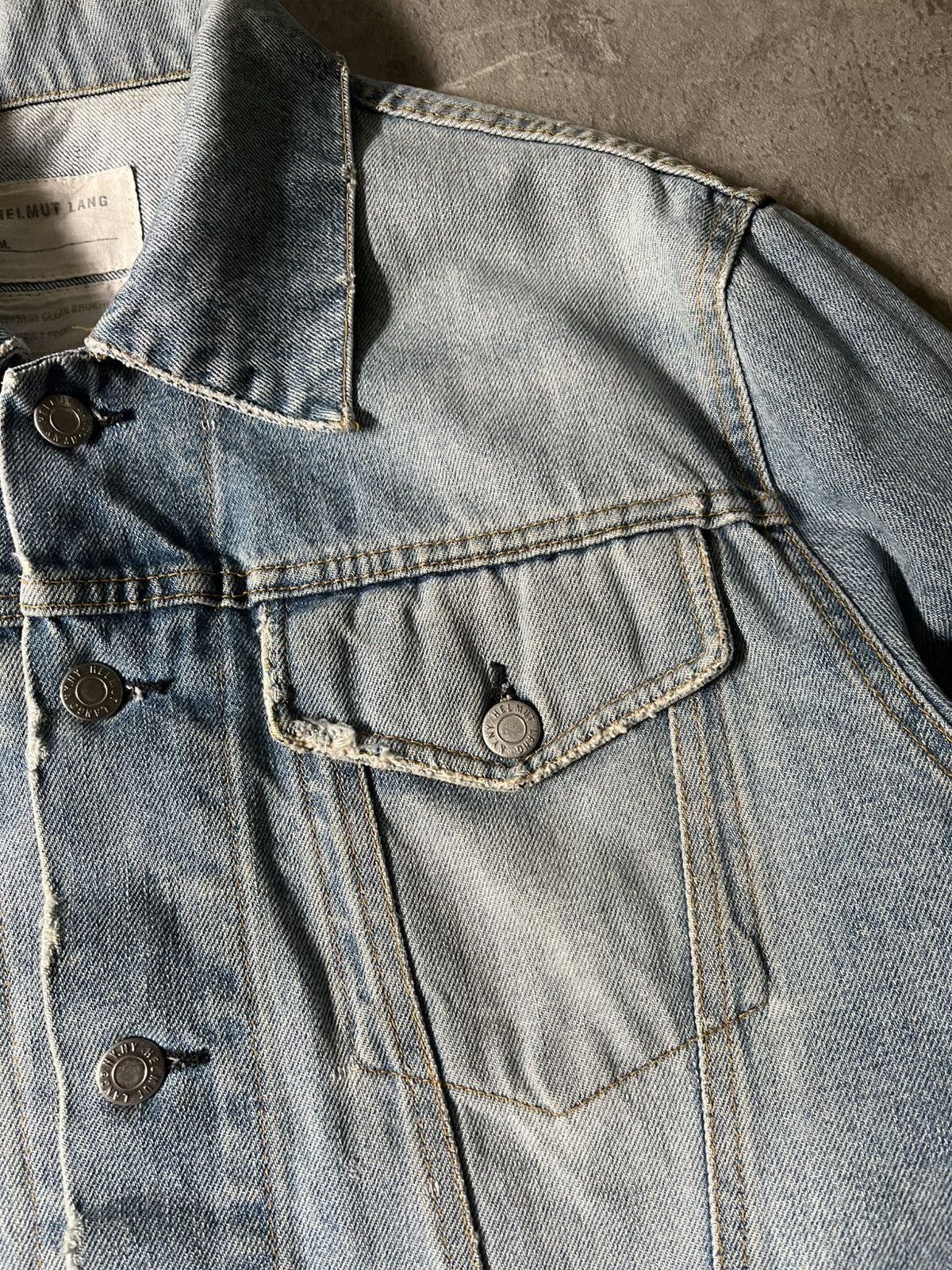 Helmut Lang Helmut Lang Vintage Clean Broken Denim 2 Pocket Jacket Size US M / EU 48-50 / 2 - 6 Thumbnail