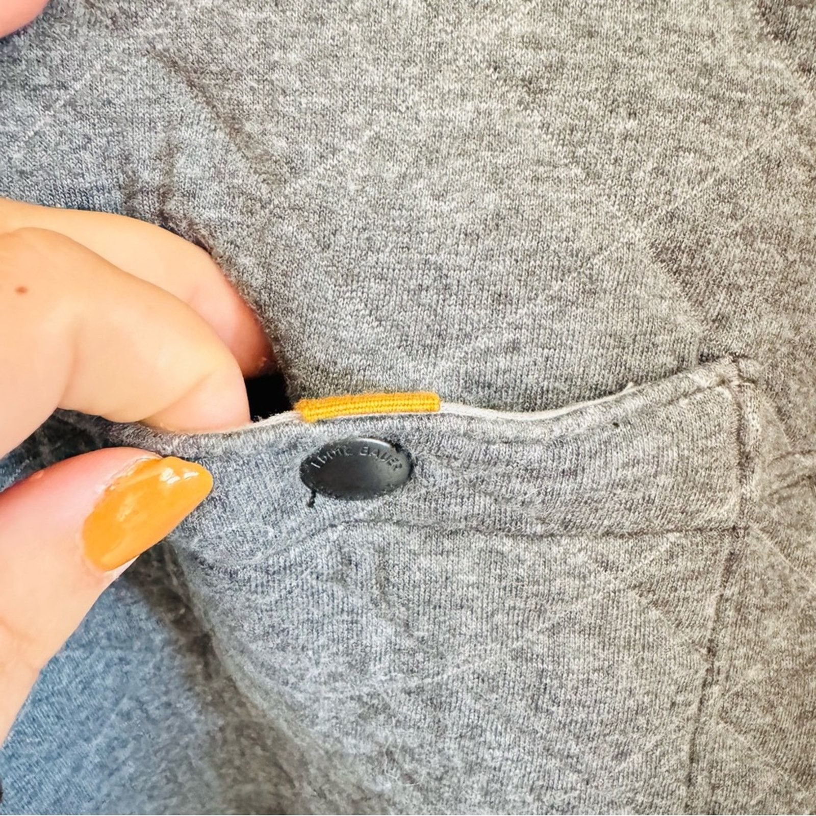 Eddie Bauer EDDIE BAUER Grey Quilted Pocket Pullover Sweatshirt Sweater Size US S / EU 44-46 / 1 - 8 Thumbnail