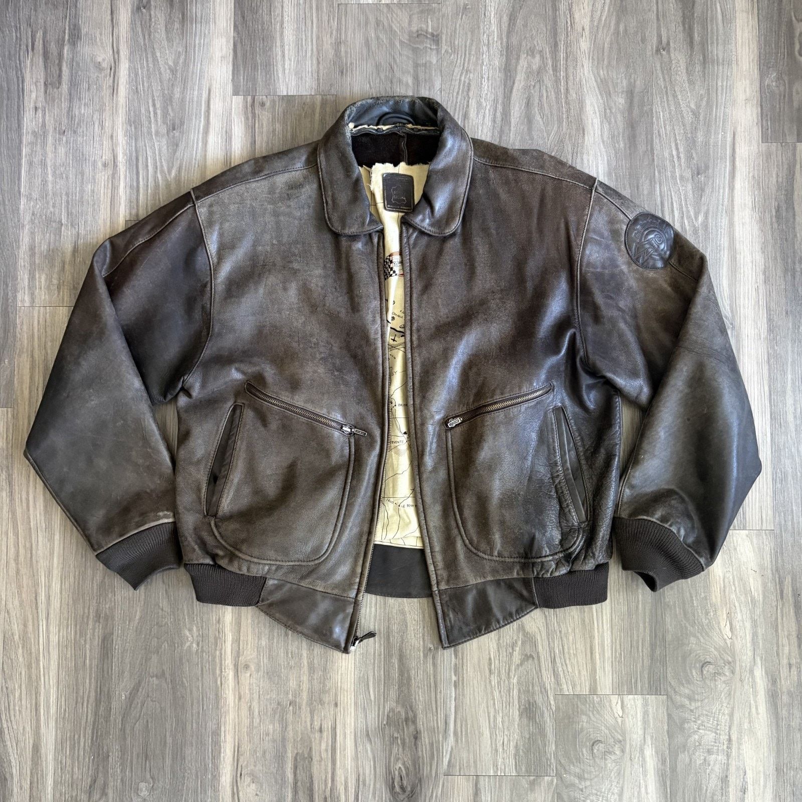 Hein Gericke × Vintage Vintage 1980s Hein Gericke Leather Bomber Jacket Size L Size US L / EU 52-54 / 3 - 2 Thumbnail