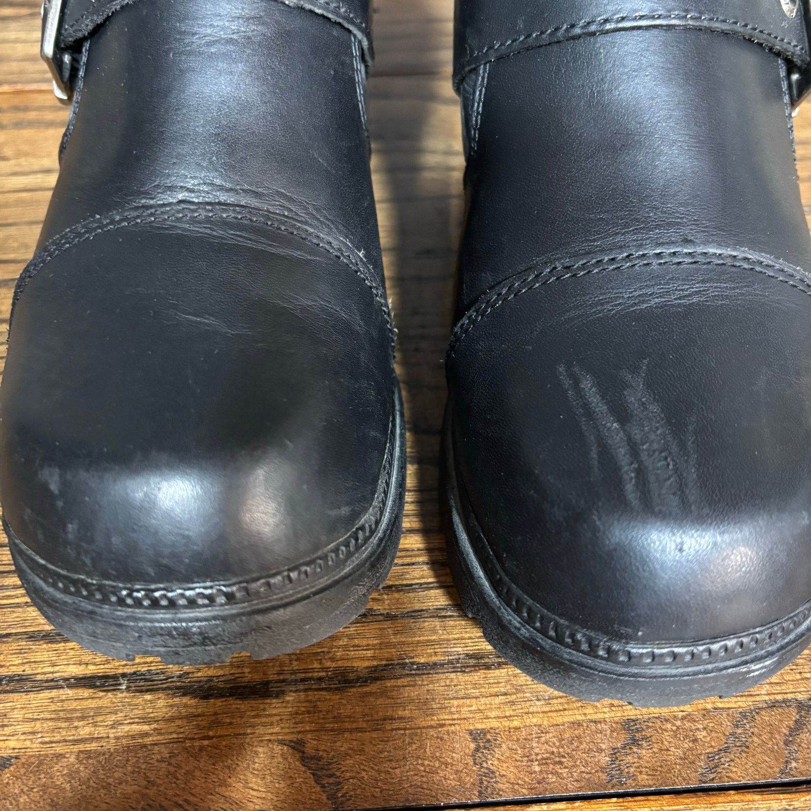 Harley Davidson Harley Davidson Y2K Chunky Platform Clogs Leather Buckle Size US 6 / IT 36 - 4 Thumbnail