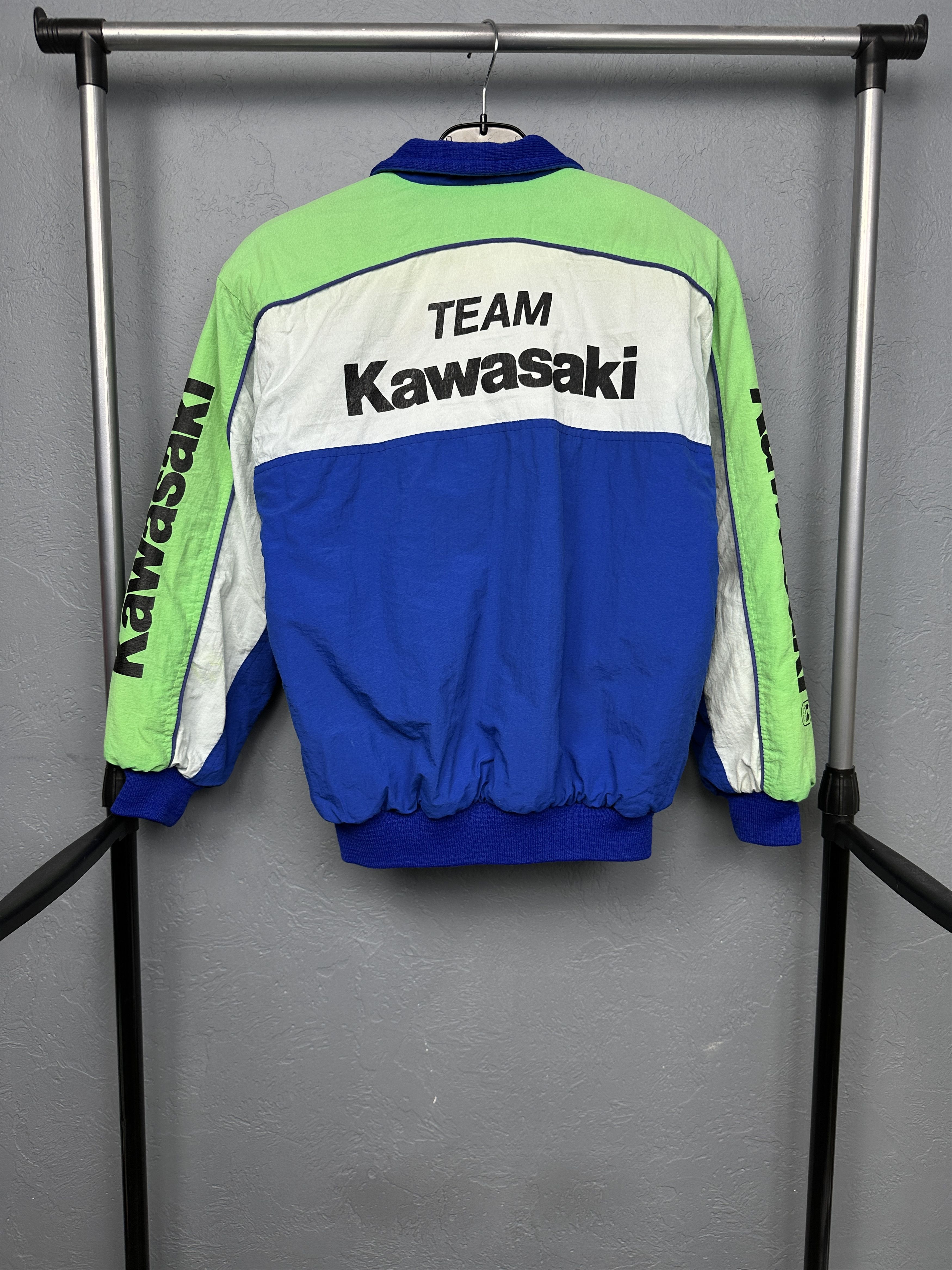 Vintage Kawasaki Racig Team by Lewis James Nylon Jacket Size US XS / EU 42 / 0 - 10 Thumbnail