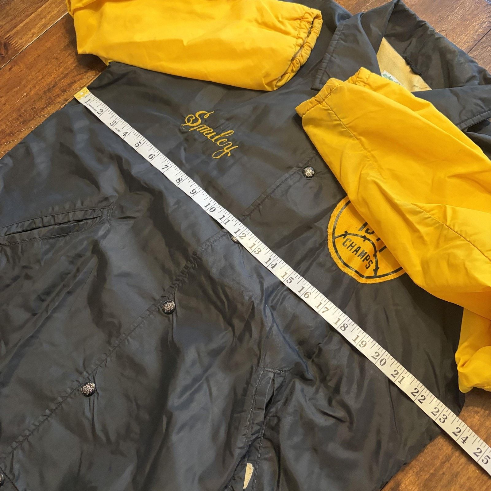 Vintage Vintage Maple Jacket Mens Medium Yellow Softball 1977 Champs Size US M / EU 48-50 / 2 - 11 Thumbnail