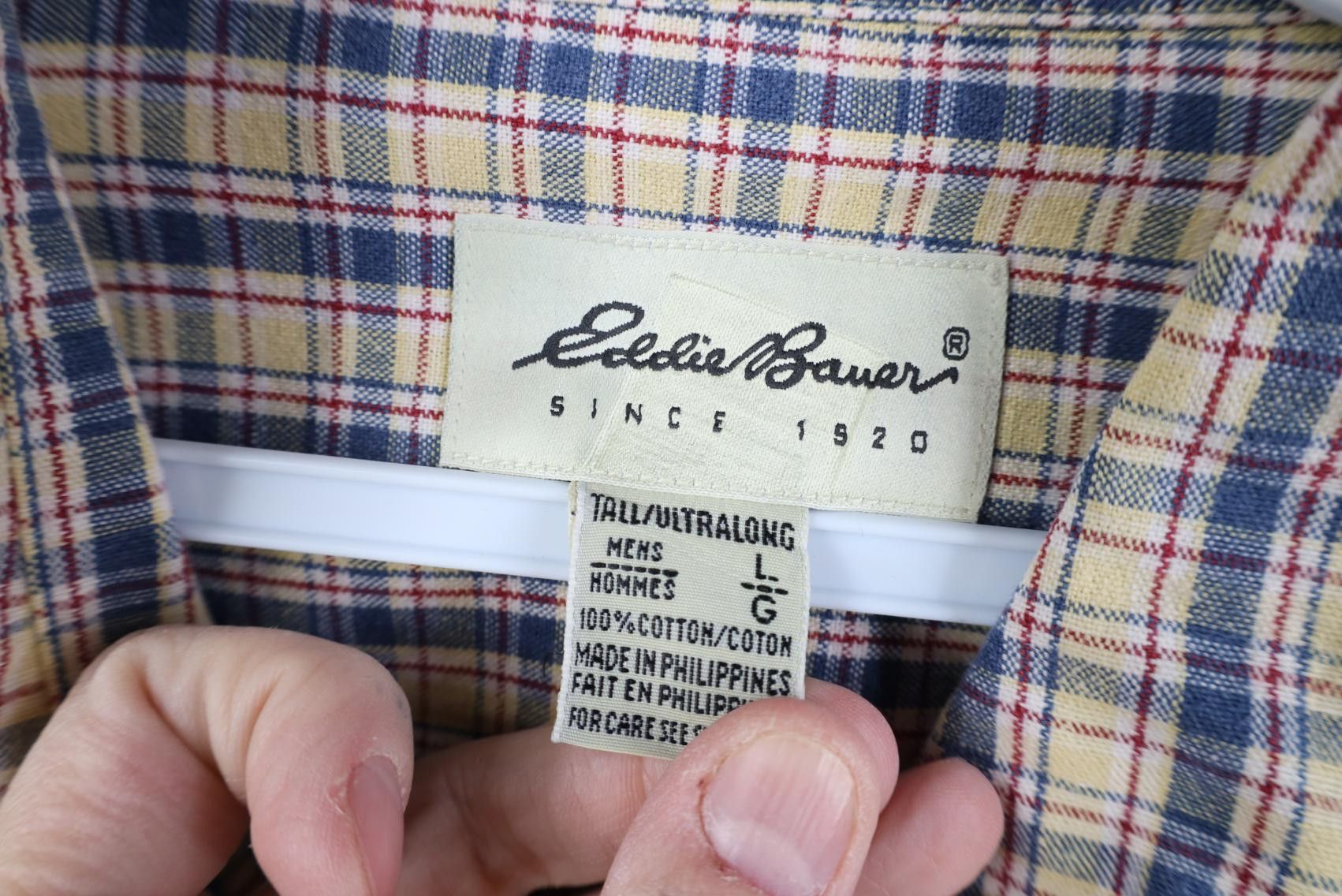 Eddie Bauer Vintage 90s Eddie Bauer Canvas Collared Button Down Shirt Size US L / EU 52-54 / 3 - 7 Thumbnail