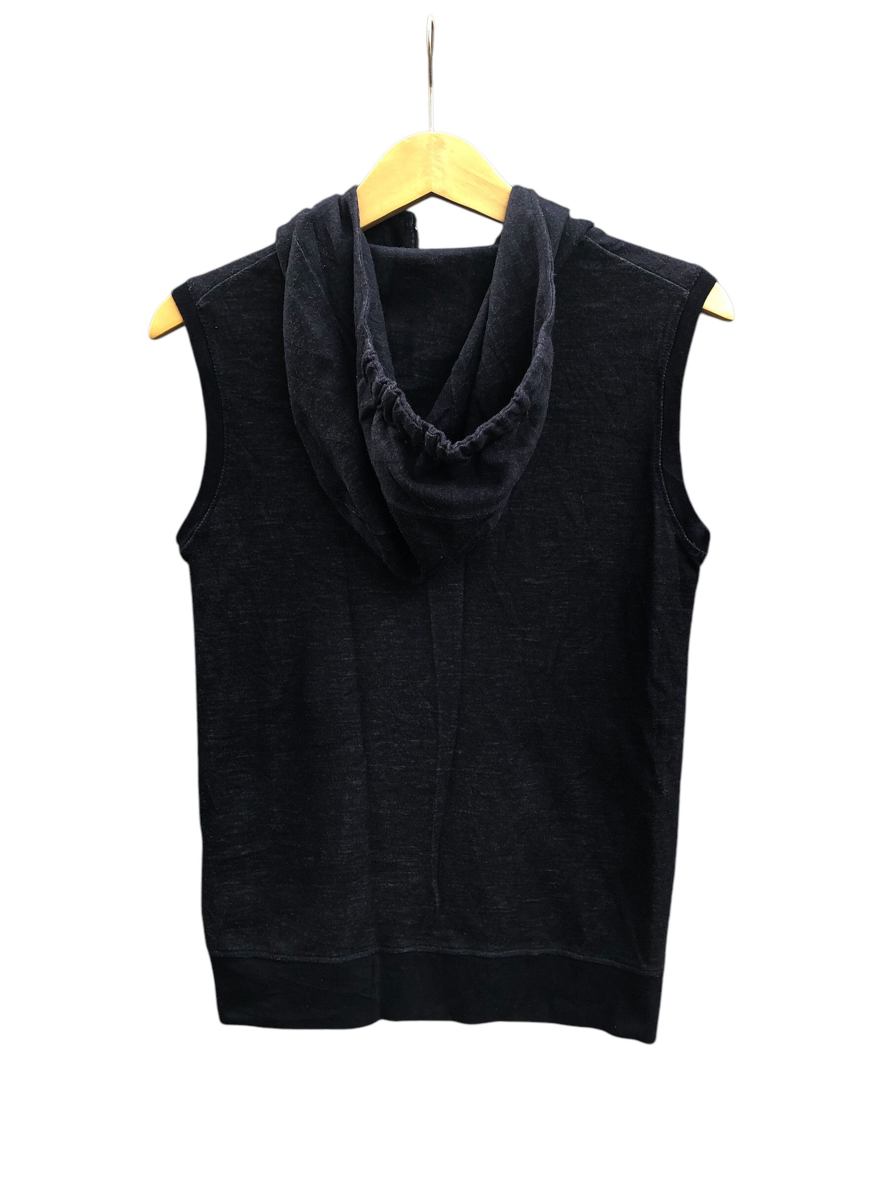 Tsumori Chisato Tsumori Chisato Black Sleeveless Hoodie Zip Vest Size S / US 4 / IT 40 - 2 Thumbnail