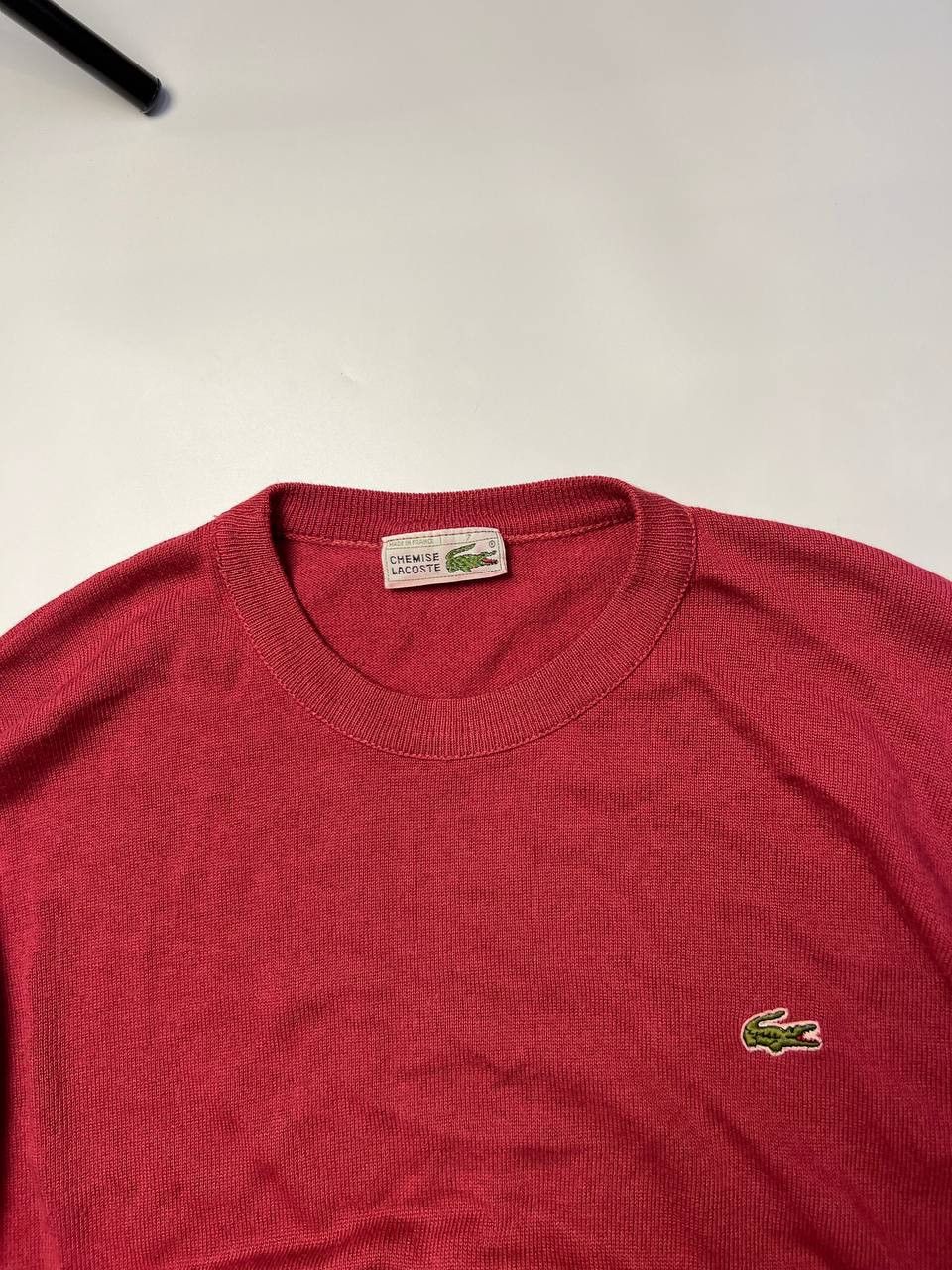 Lacoste 🧥 Vintage Lacoste Knit Sweater (Made in France) Size US XL / EU 56 / 4 - 2 Thumbnail