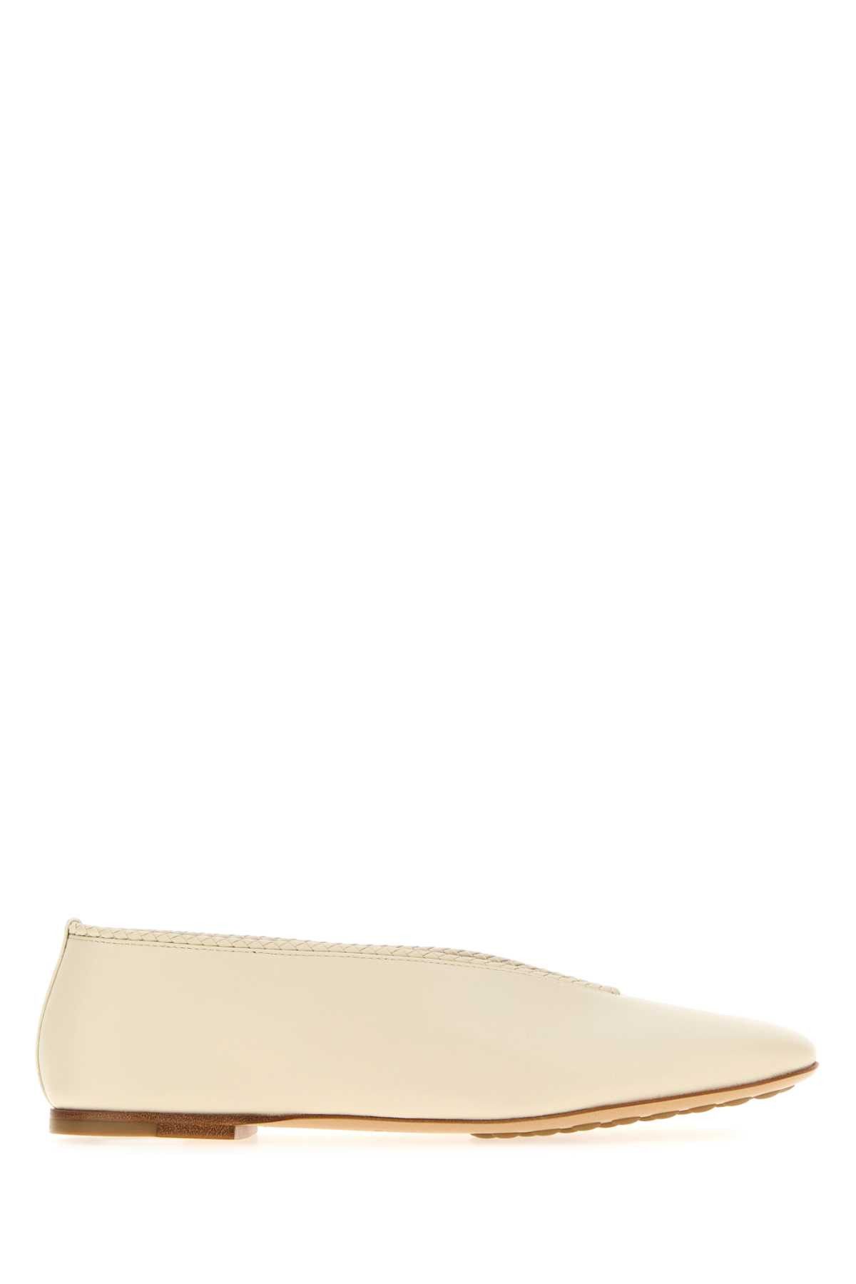 Bottega Veneta Ivory Nappa Leather Rosa Ballerinas Size US 10 / IT 40 - 1 Thumbnail