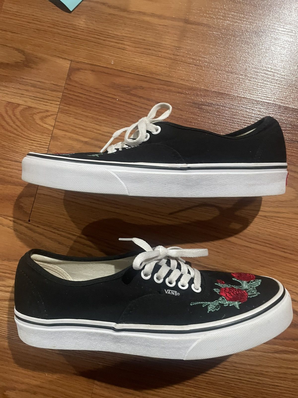 Vans Vans Authentic ‘Red Rose Thorns’ Embroidered - Size 8.5 Mens Size US 8.5 / EU 41-42 - 15 Thumbnail