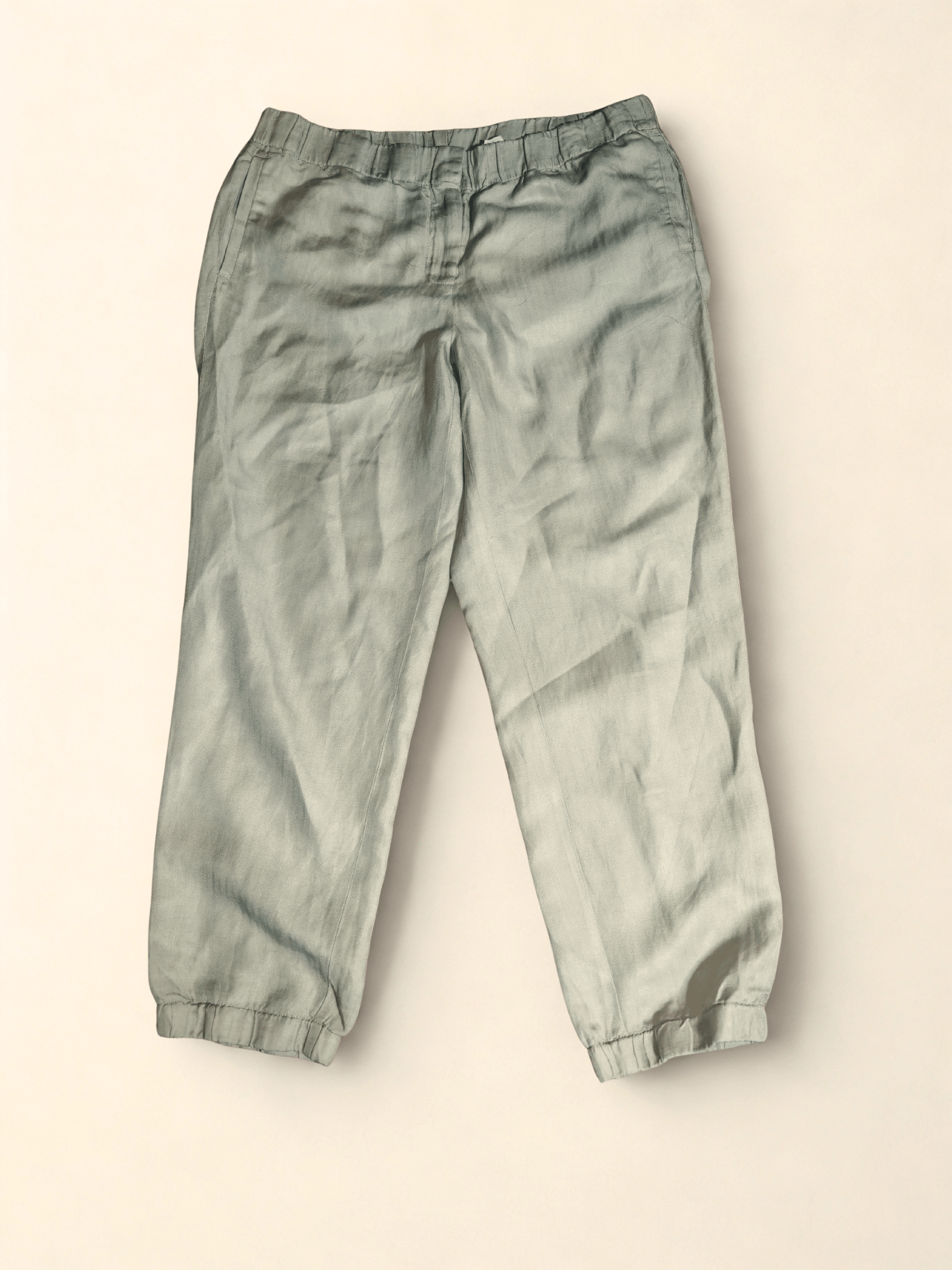 J.Crew J. Crew Silk Linen Jogger Pants - Size 8 Cropped Joggers Size 30" / US 8 / IT 44 - 1 Thumbnail