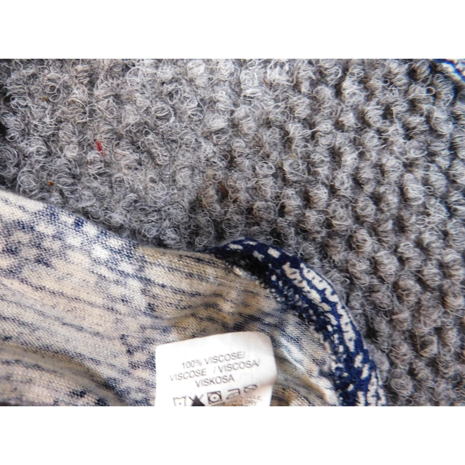 Lucky Brand Lucky Brand Blouse Shirt Womens XL Blue Plaid V-Neck Pullover Casual Long Sleeve Cotton Rayon Geometric Stretch Regular Vintage: No Size XL / US 12-14 / IT 48-50 - 6 Thumbnail