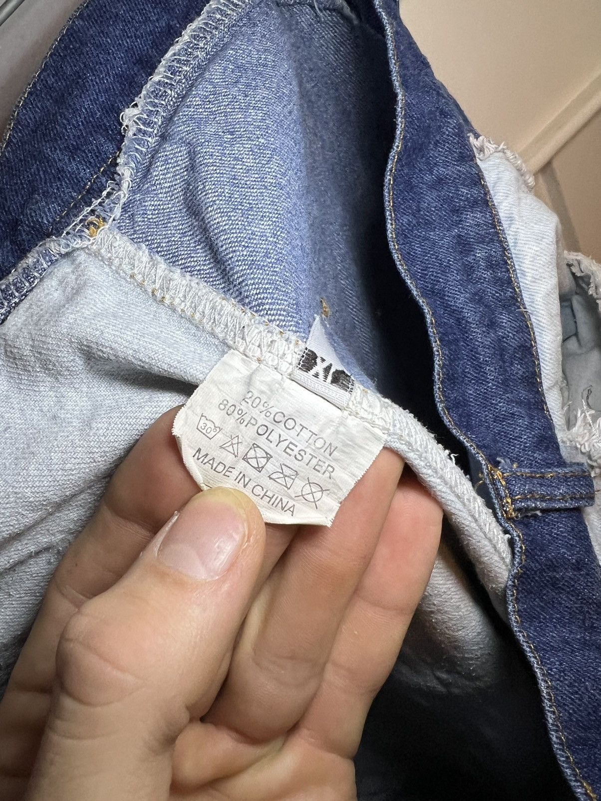 Other Distressed Denim patchwork jean shorts Size US 34 / EU 50 - 6 Thumbnail