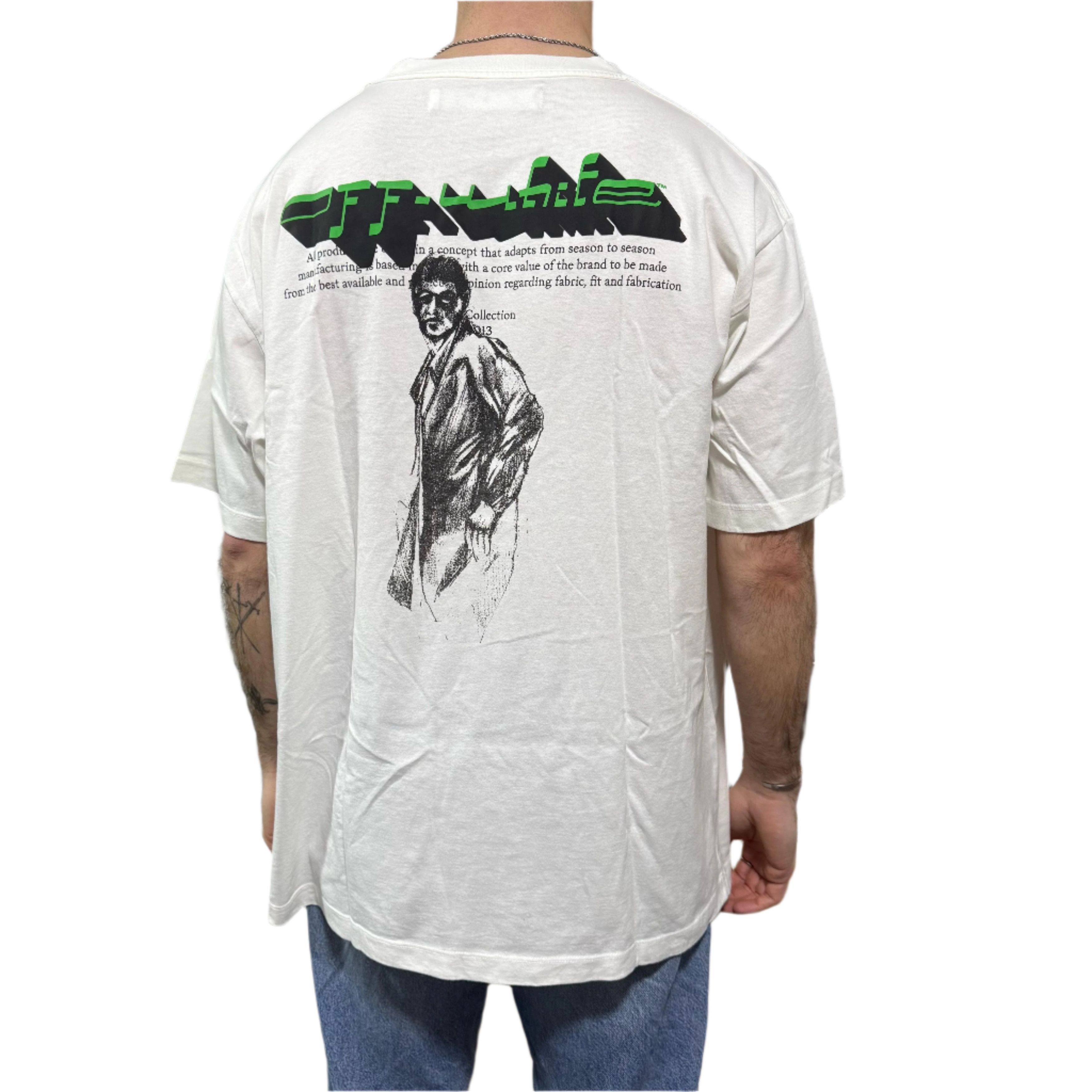Off-White White Mirko Two Logo Oversized T-Shirt Size US M / EU 48-50 / 2 - 3 Thumbnail