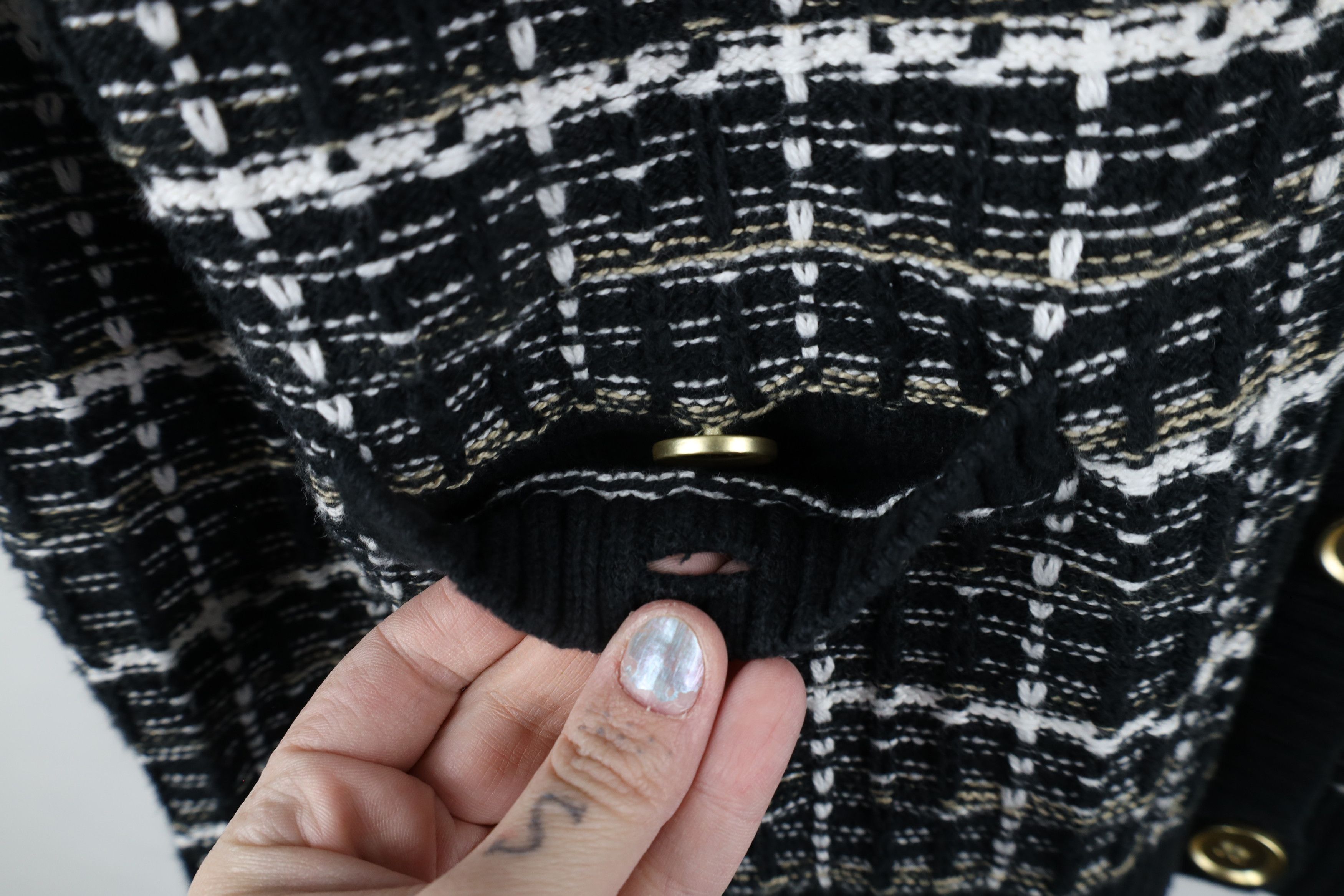 J.Crew × Vintage J Crew Lady Cardigan Sweater Jacket Striped Brushed Yarn Size XL / US 12-14 / IT 48-50 - 5 Thumbnail