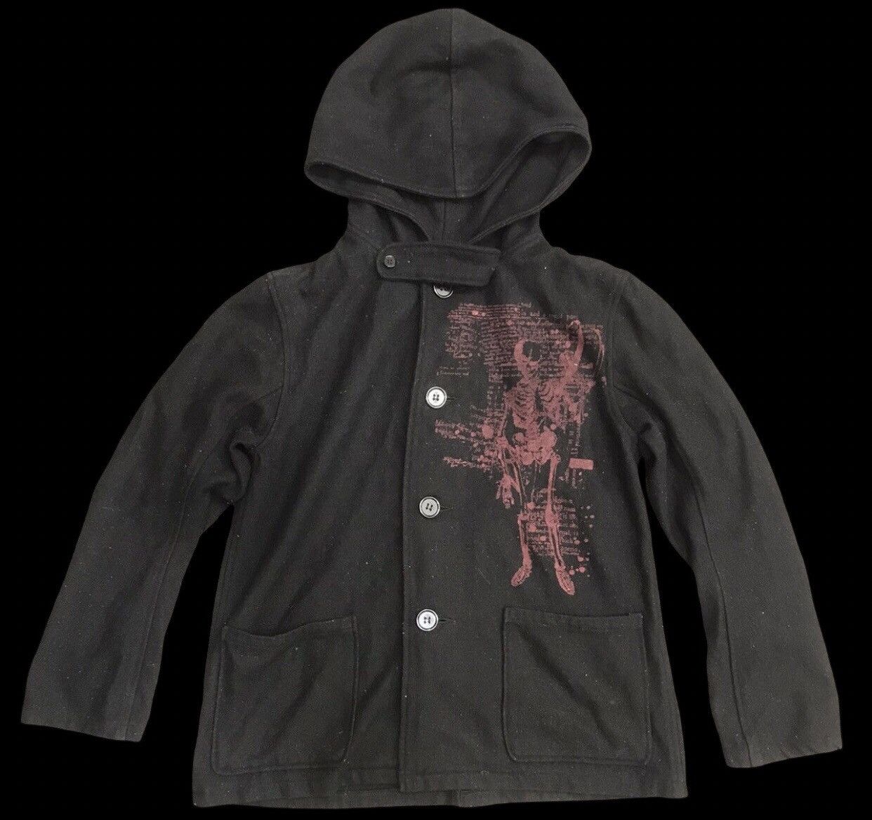 Japanese Brand h anarcy Skeleton Hoodie Jacket Size US S / EU 44-46 / 1 - 1 Thumbnail