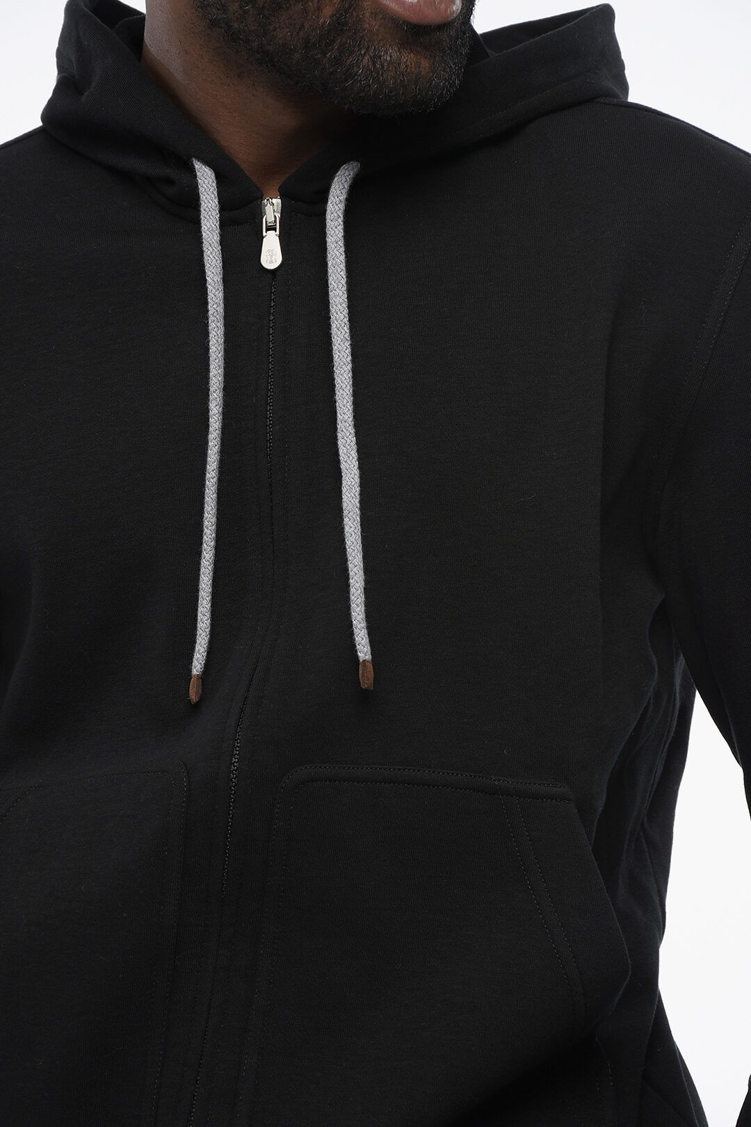 Brunello Cucinelli og1mm0725 Cotton Blend Hoodie in Black Size US XXL / EU 58 / 5 - 3 Thumbnail