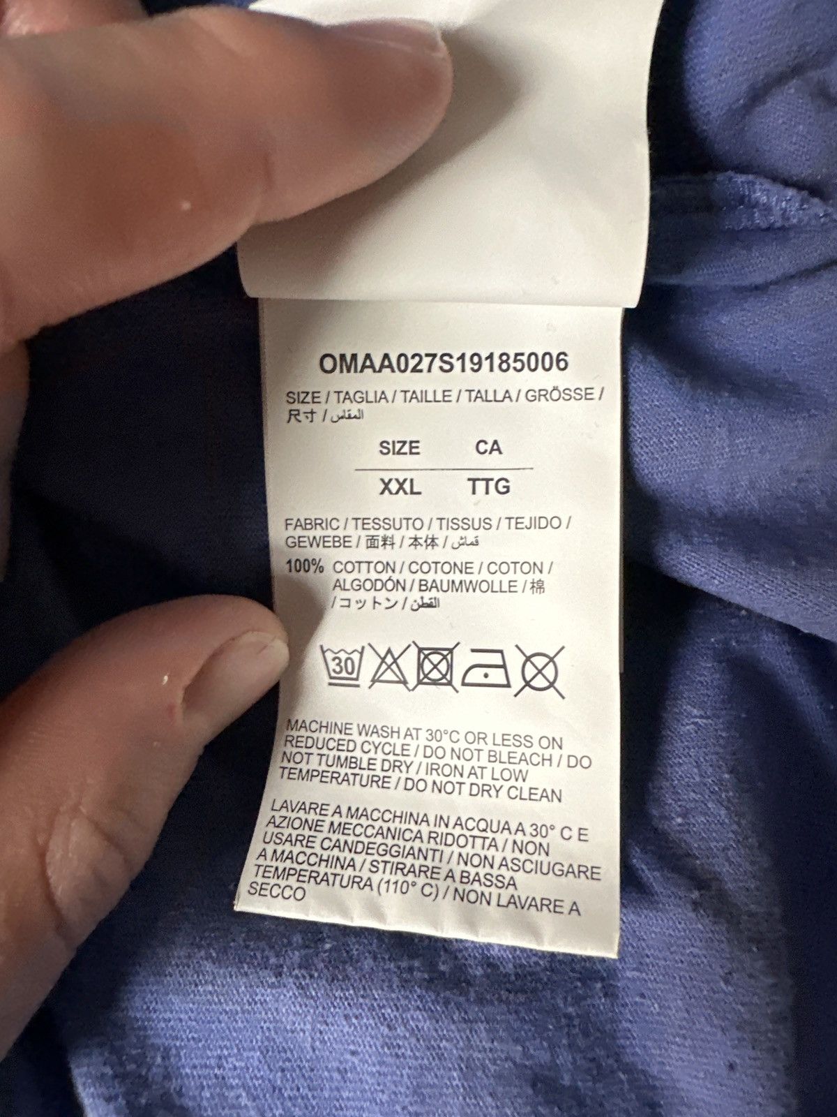 Off-White Off White Blue Double Arrows T-Shirt Size US XXL / EU 58 / 5 - 5 Thumbnail