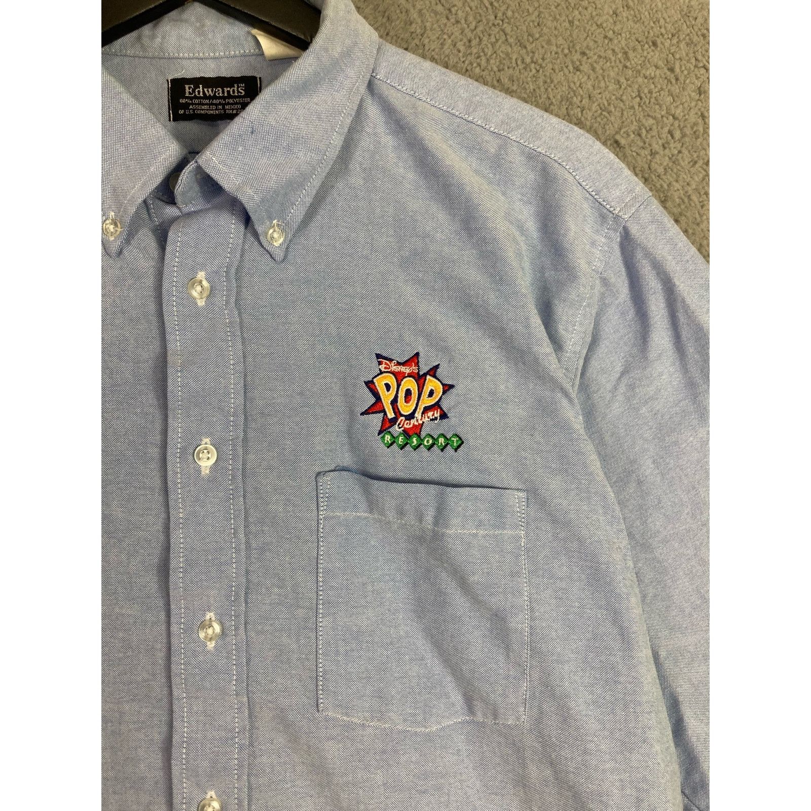 Other Disney World Pop Century Men's Blue Employee Shirt 2XL Size US M / EU 48-50 / 2 - 2 Thumbnail