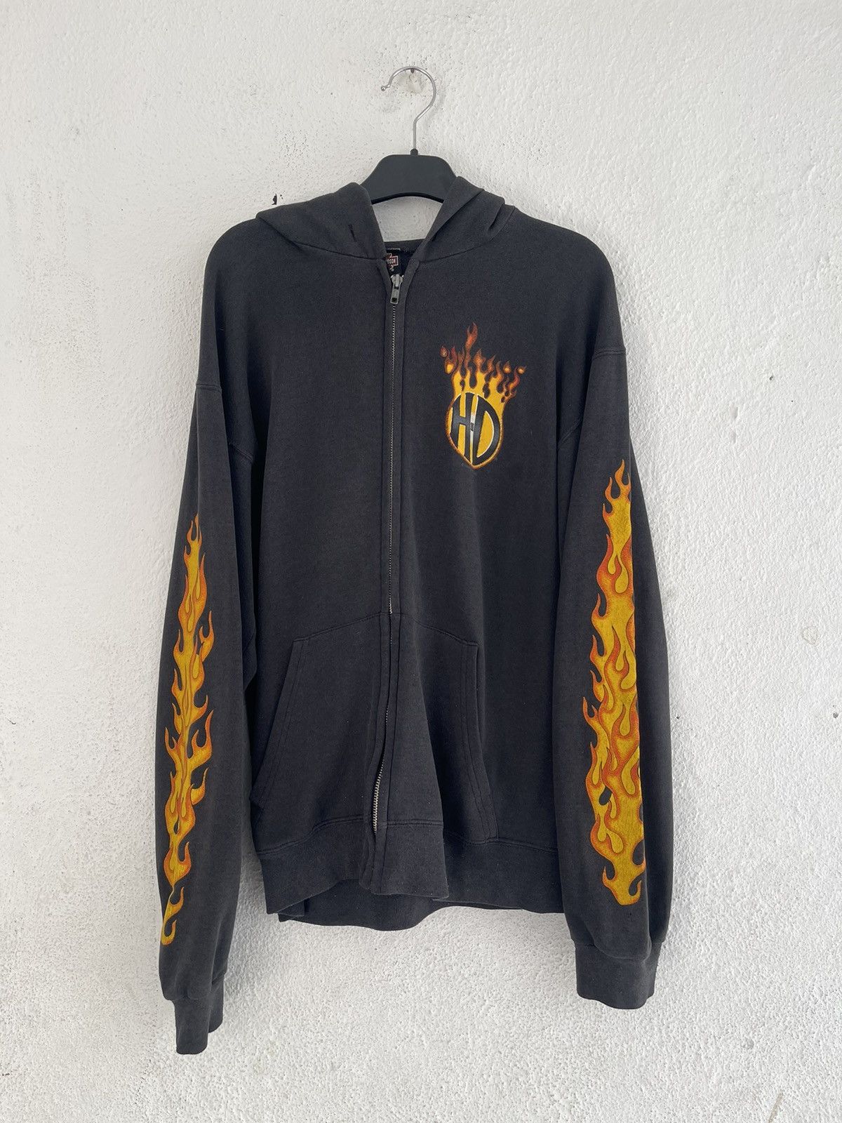 Harley Davidson Vintage 1992 Harley Davidson Flame Pomona Valley Hoodie Size US M / EU 48-50 / 2 - 3 Thumbnail