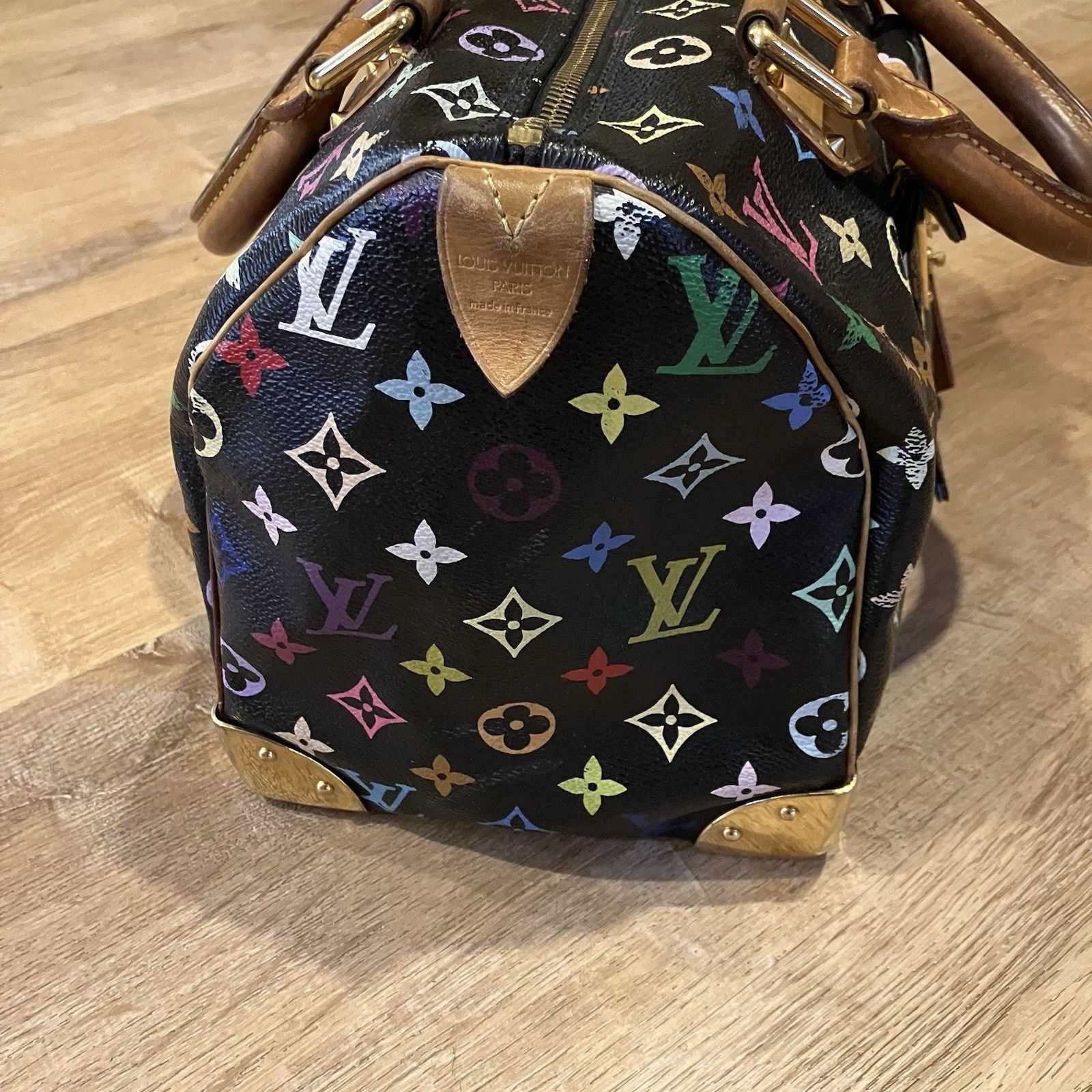 Louis Vuitton Louis Vuitton Takashi Murakami Speedy 30 Noir Bag Multicolor Size ONE SIZE - 3 Thumbnail