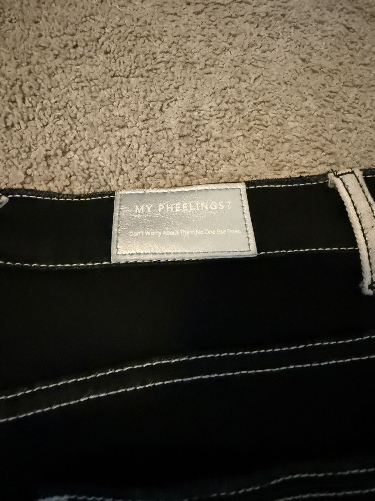 Other Black flared denim with text Size US 32 / EU 48 - 5 Thumbnail