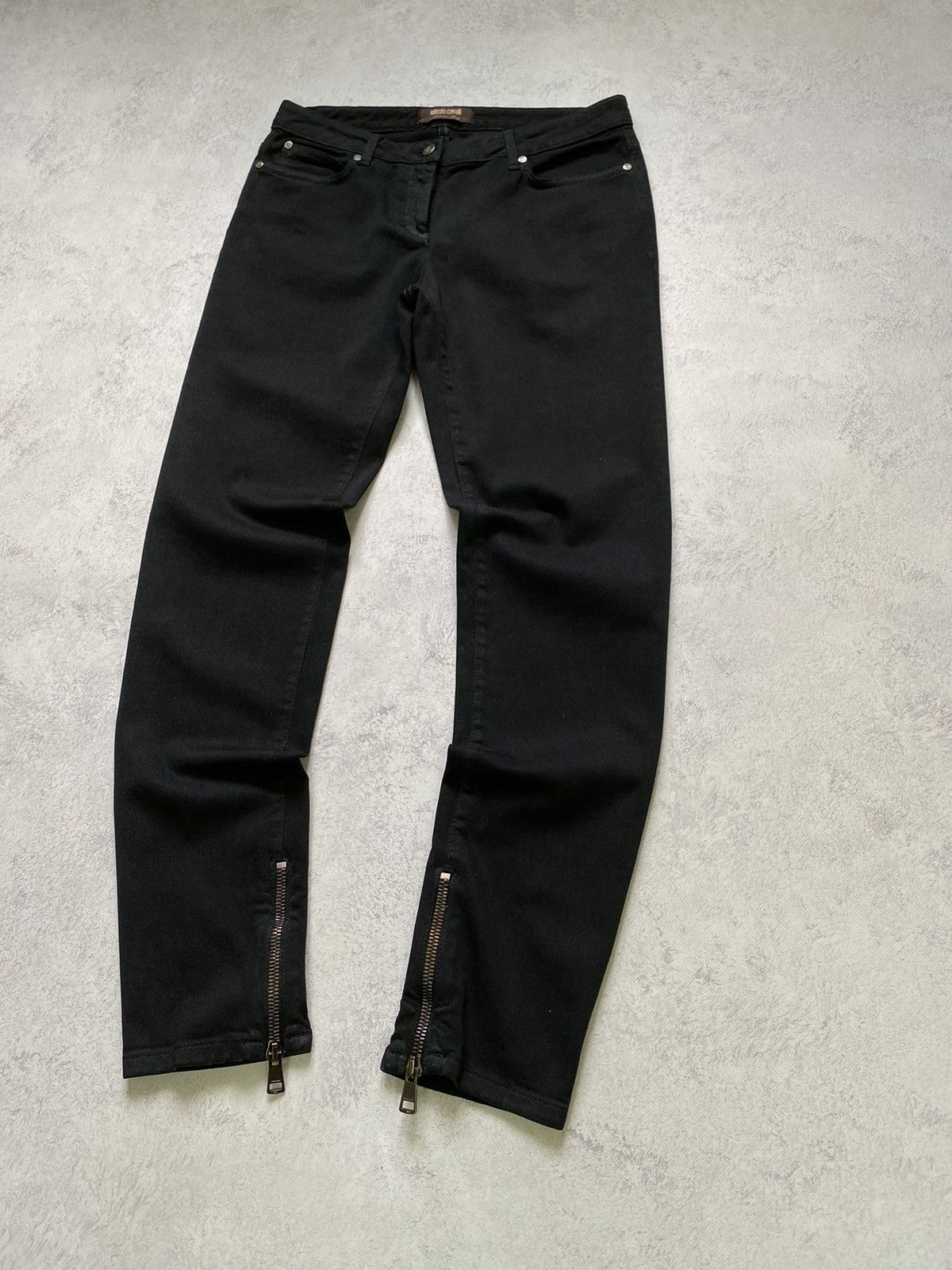 Roberto Cavalli Women’s Avant Garde Roberto Cavalli Denim Pants Size 42 Size 28" / US 6 / IT 42 - 2 Thumbnail