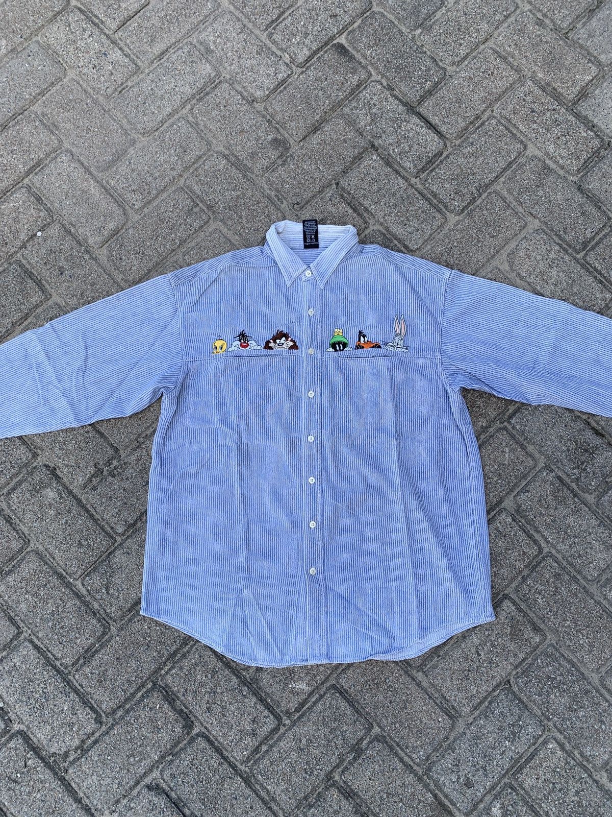 Warner Bros Vintage Warner Bros Button Down Shirt Embroidery Size US L / EU 52-54 / 3 - 2 Thumbnail
