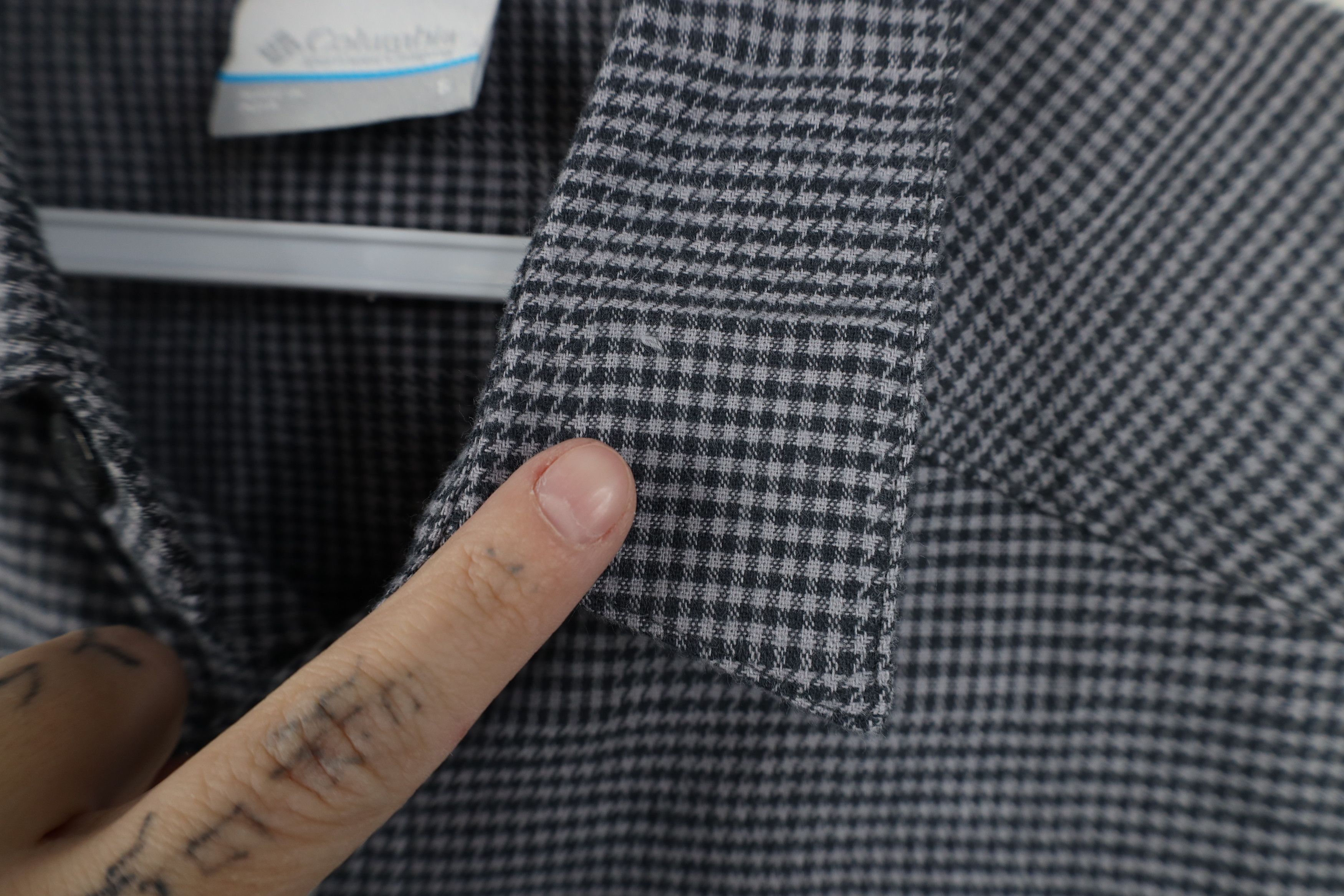 Columbia New Columbia Houndstooth Flannel Collared Button Shirt Gray Size US S / EU 44-46 / 1 - 6 Thumbnail