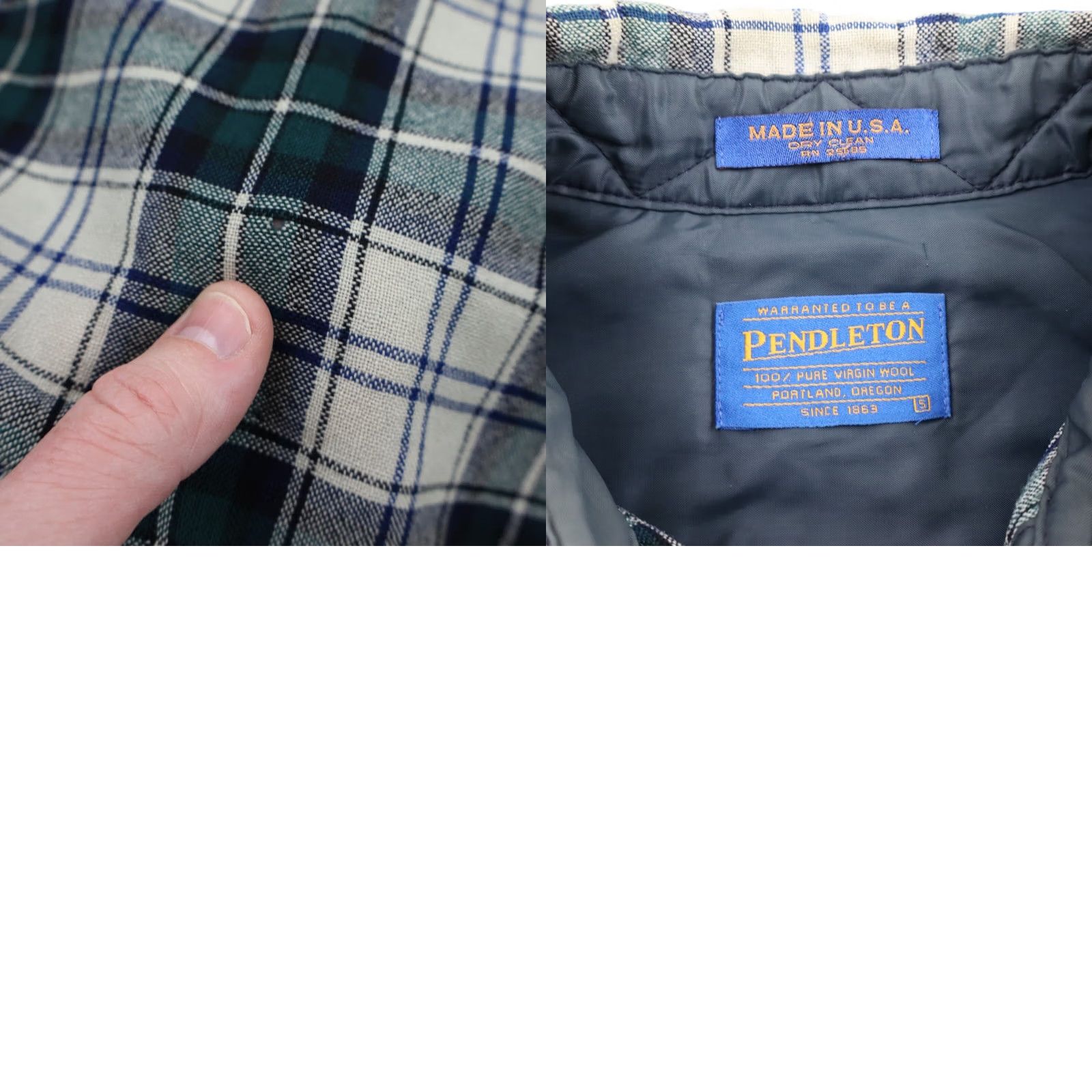Pendleton Vtg Pendleton Wool Flannel Shadow Plaid Ombre Lodge Outdoor Shirt Mens Small Size US S / EU 44-46 / 1 - 10 Thumbnail