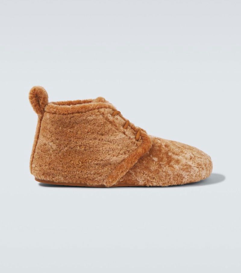 lago shearling lace-up boots