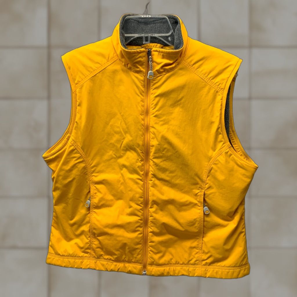 Vintage VINTAGE L.L.Bean Vest Womens Large Gold Yellow Zip Up Nylon Fleece Lined Ladies Size L / US 10 / IT 46 - 1 Thumbnail