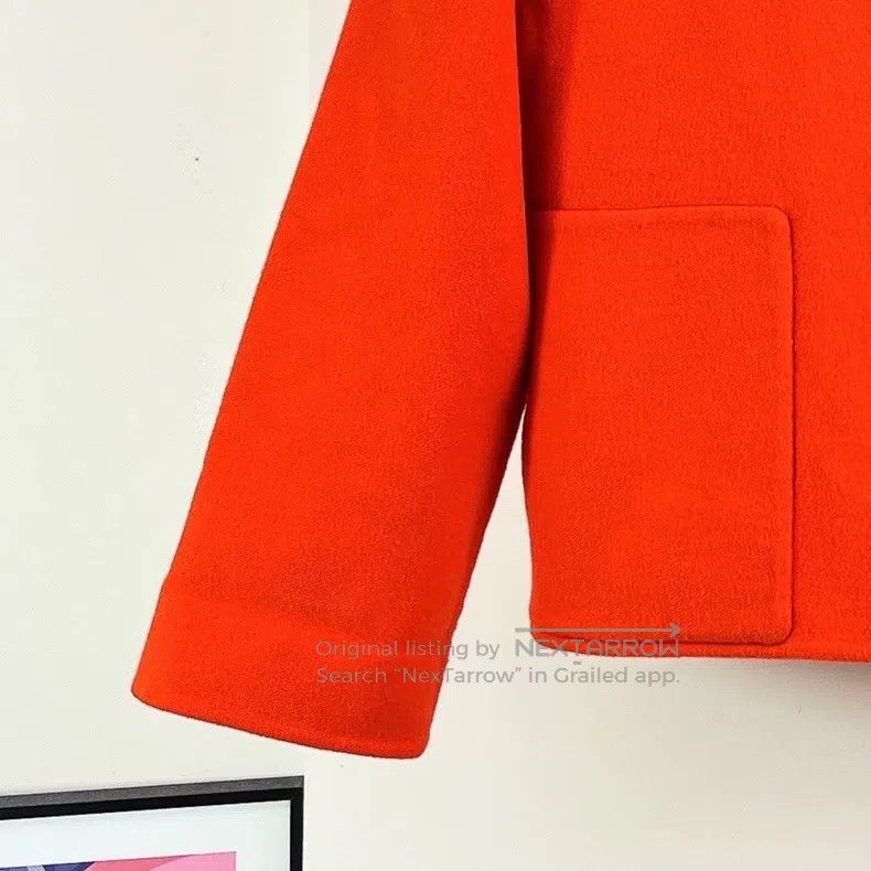 Hermes Hermes Orange Fleece Coat Size XXS / US 00 / IT 34 - 4 Thumbnail