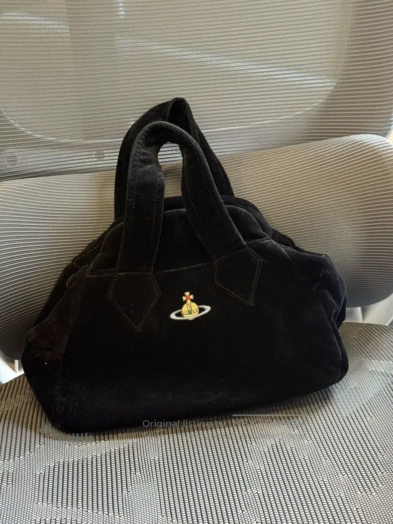 Vivienne Westwood Vivienne Westwood size os Black Velvet Bowling Bag, Large S Size ONE SIZE - 1 Thumbnail