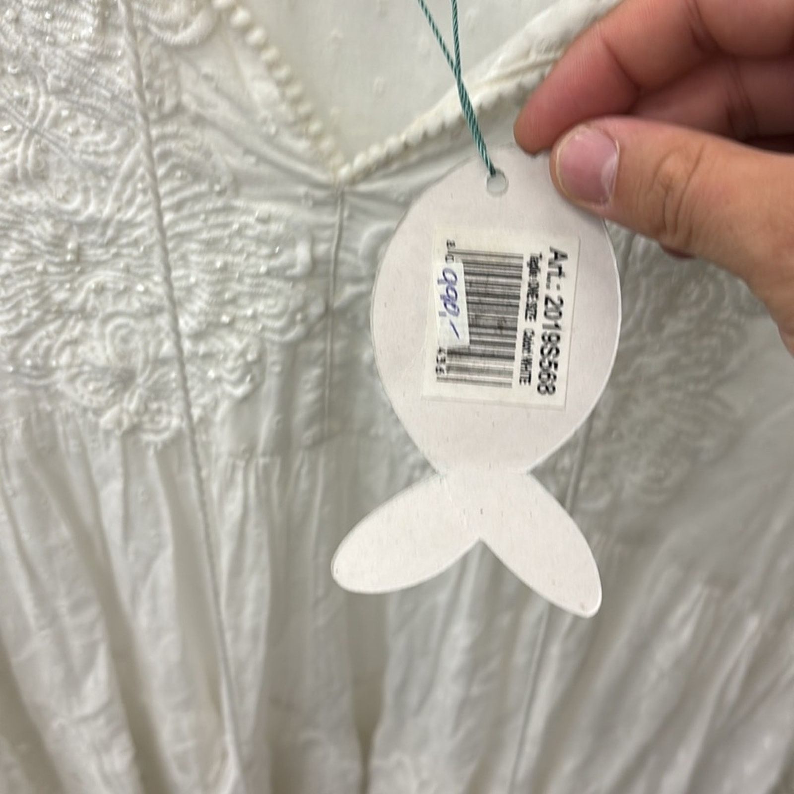 Other NWT Antica Sartoria White Boxy Embellished Tunic Top OneSize Size ONE SIZE - 11 Thumbnail