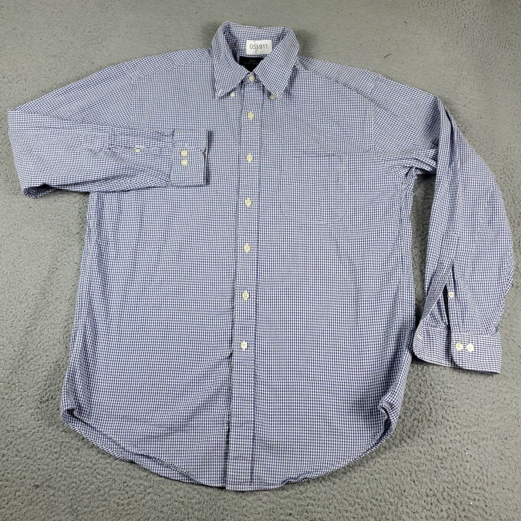 Brooks Brothers Brooks Brothers Button-Up Shirt Mens Medium Blue Check Long Sleeve Casual Size US M / EU 48-50 / 2 - 2 Thumbnail