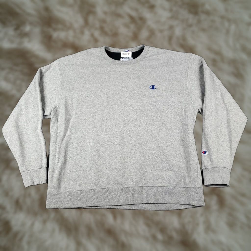 Champion VINTAGE Champion Sweater Pullover Mens 2XL Gray Casual Long Sleeve Knitted Sweatshirt Size US XXL / EU 58 / 5 - 1 Thumbnail