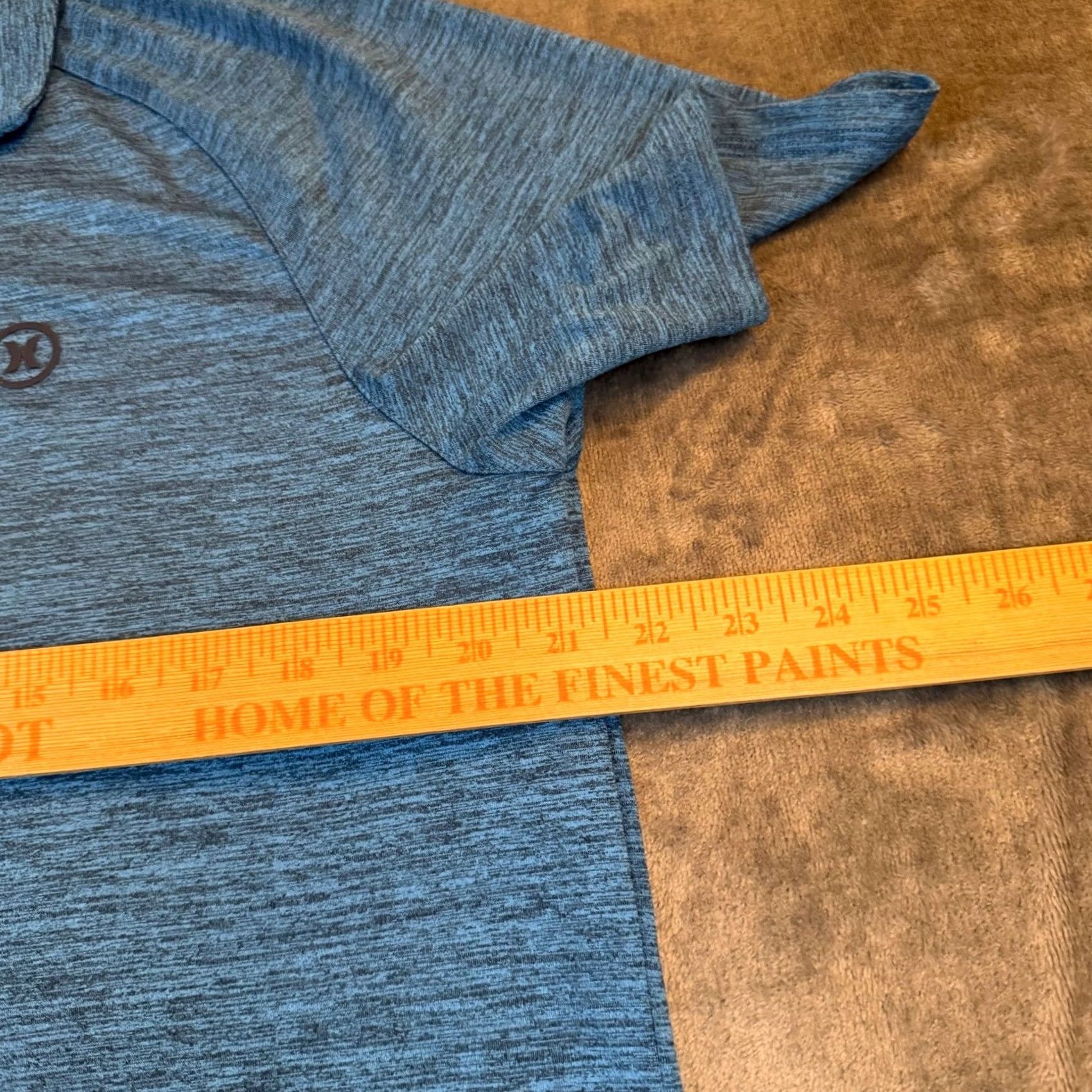 Hurley Hurley Performance Polo Shirt Mens Medium Blue Heathered Stretch Polo Shirt Size US M / EU 48-50 / 2 - 5 Thumbnail