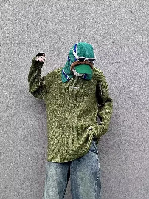 Y2K Retro Streetwear Designer Knitted Sweater