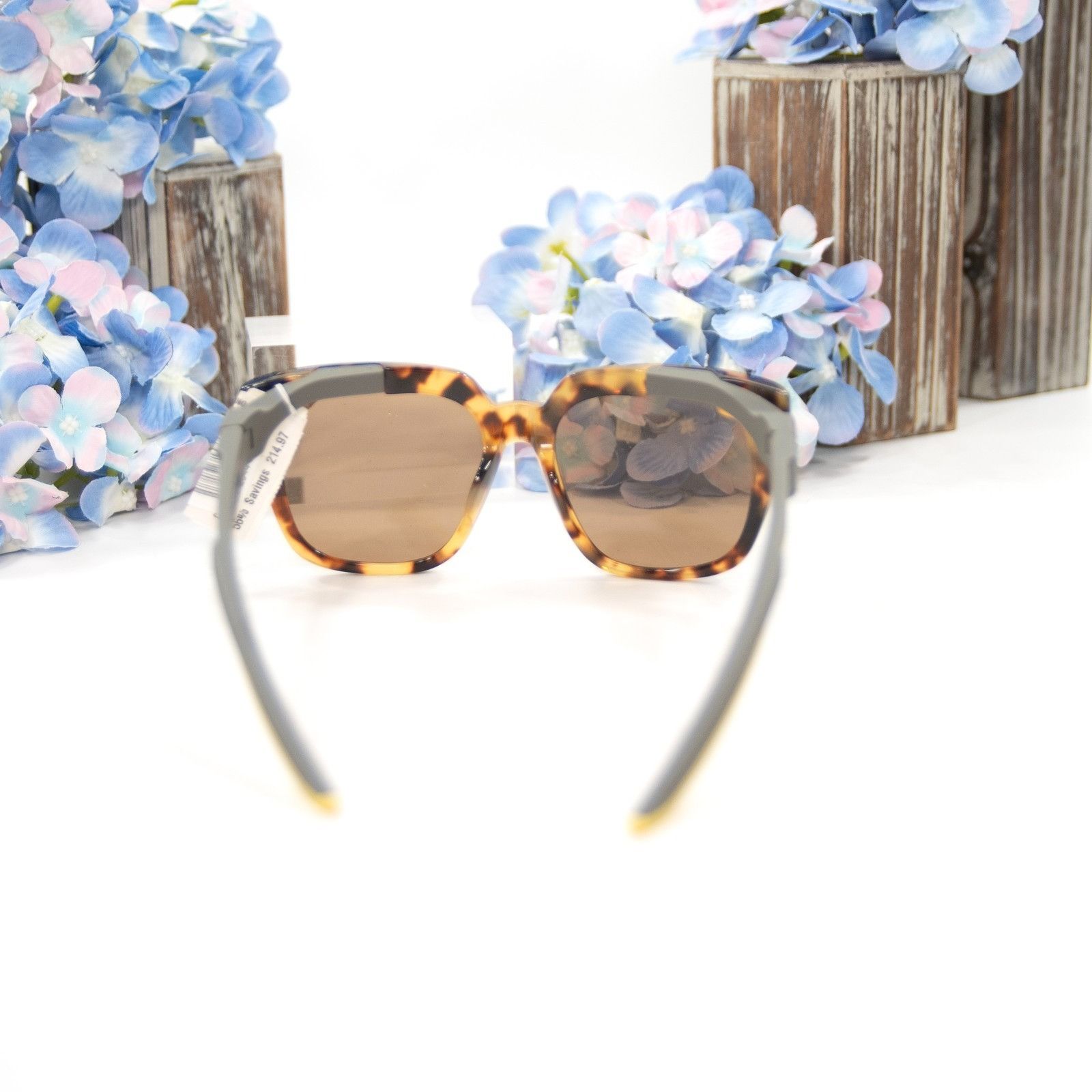 Balenciaga Balenciaga BB00255SA Havana Brown Tortoise Logo Acrylic Sung Size ONE SIZE - 14 Thumbnail