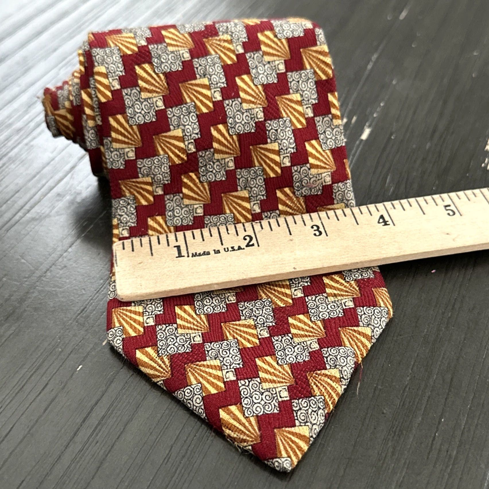 Ermenegildo Zegna ERENEGILDO ZEGNA Mens Silk Tie Classic Geometric Pattern Black Blue Brown Multicolor Made in Italy Size ONE SIZE - 2 Thumbnail