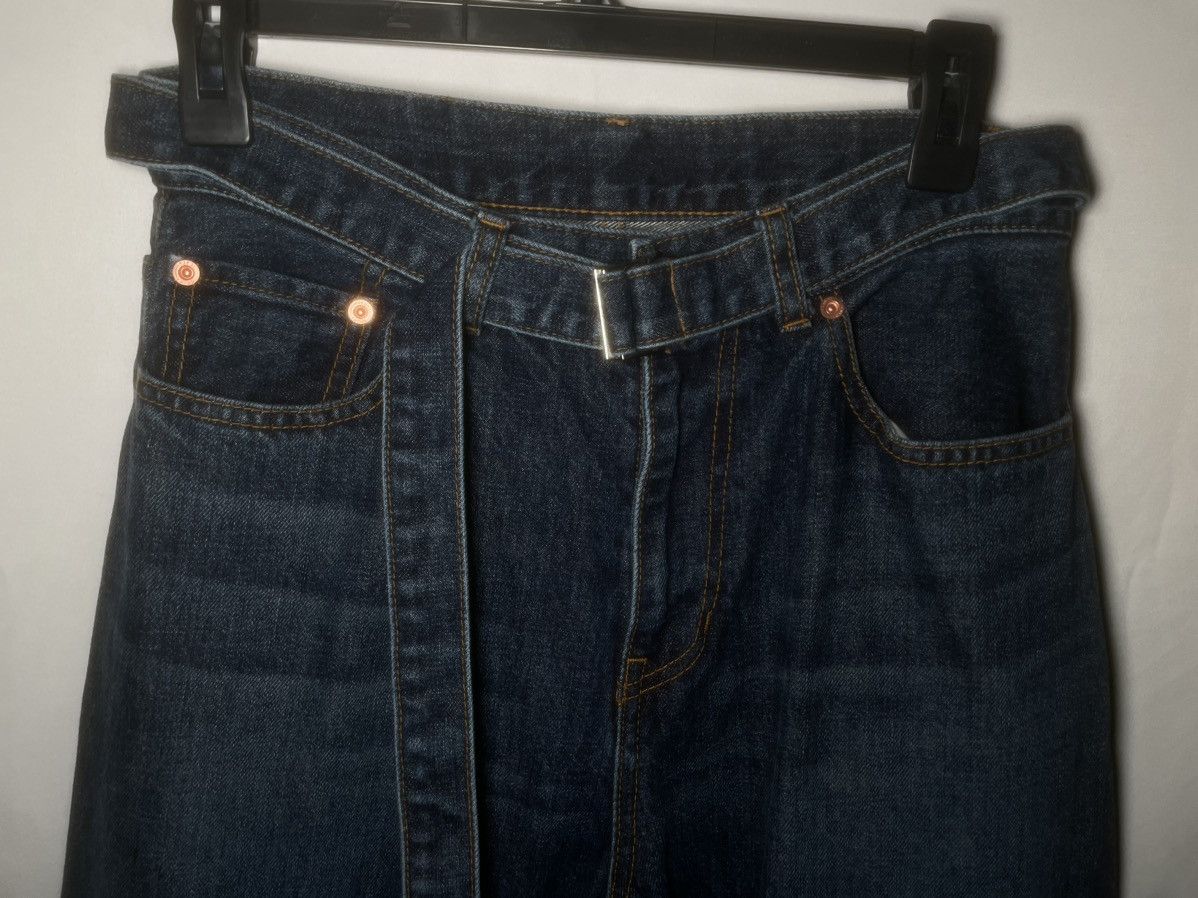 Sacai Sacai Belted Wide Leg Jeans Size 27" / US 4 / IT 40 - 2 Thumbnail