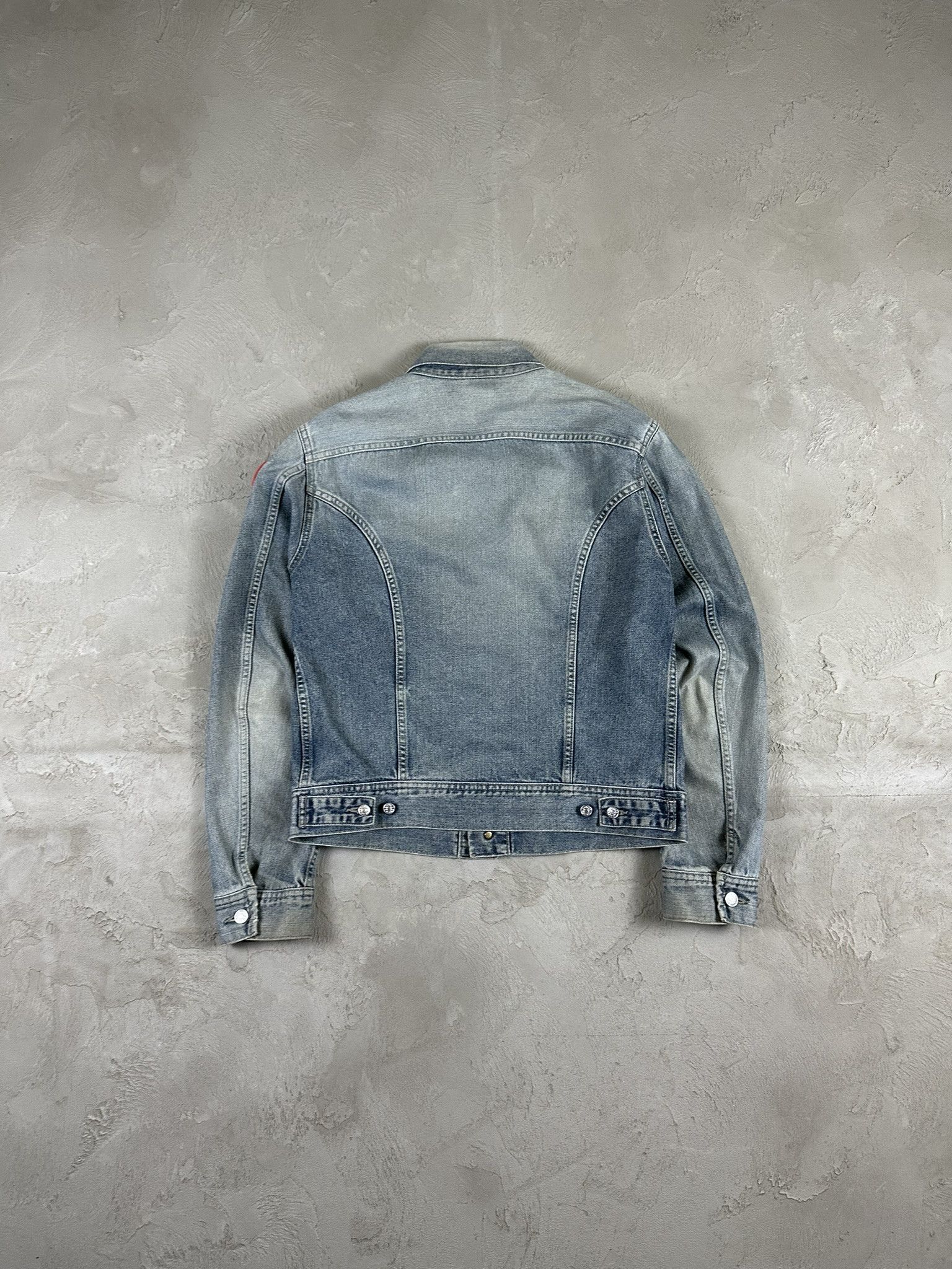 Diesel Vintage Y2k Diesel Faded Washed Denim Trucker Jacket 00s Size US M / EU 48-50 / 2 - 12 Thumbnail