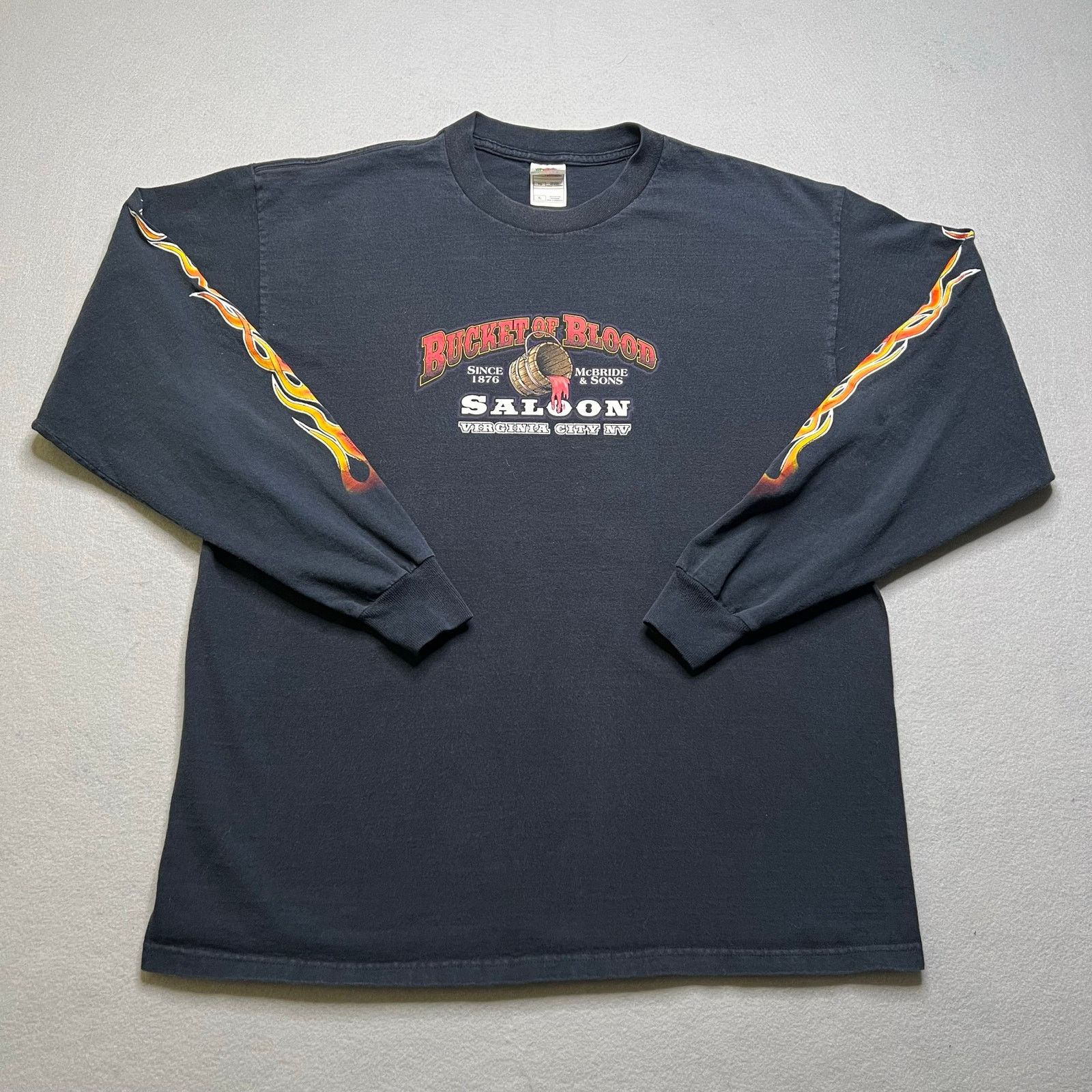 Fruit Of The Loom Vintage Bucket Of Blood Saloon Virginia City NV T Shirt XL Size US XL / EU 56 / 4 - 1 Thumbnail